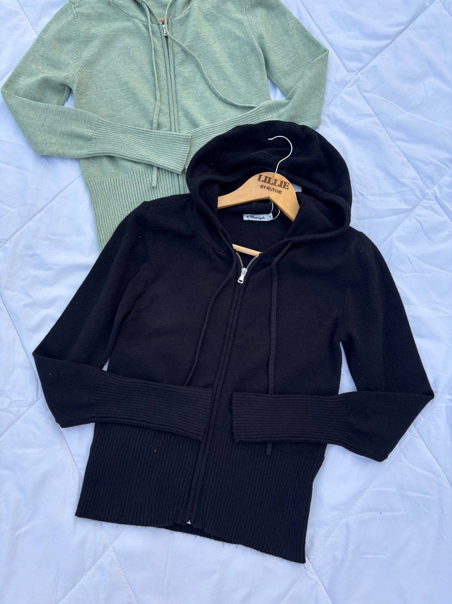Black cardigan Hoodie (XS)