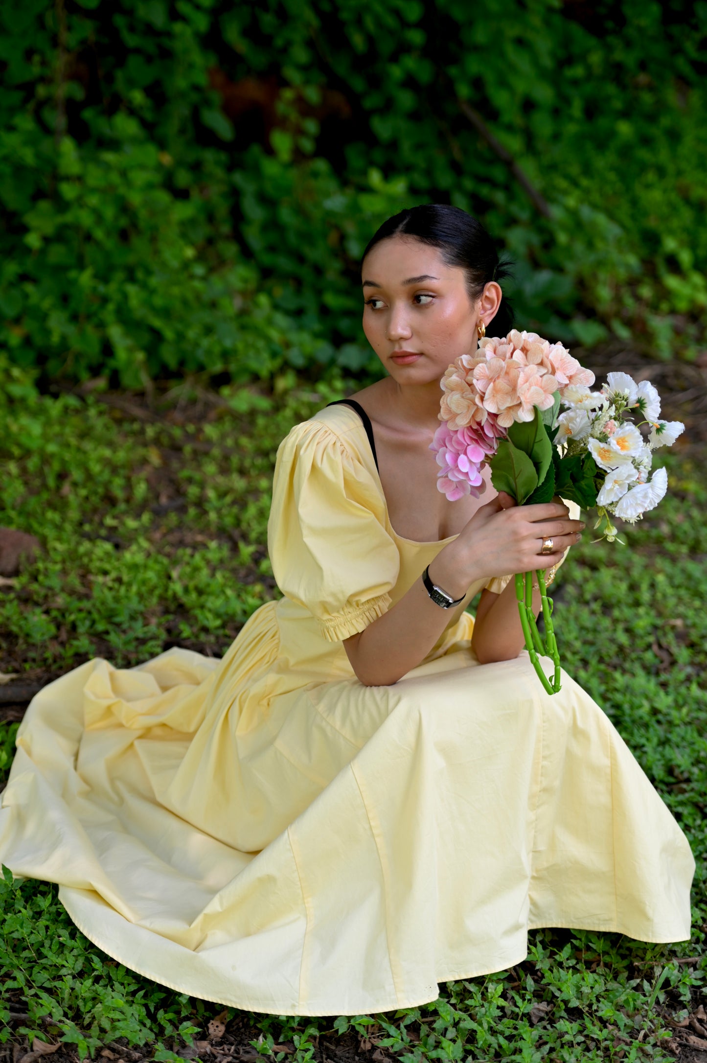 ELLA Dress in Butter Yellow