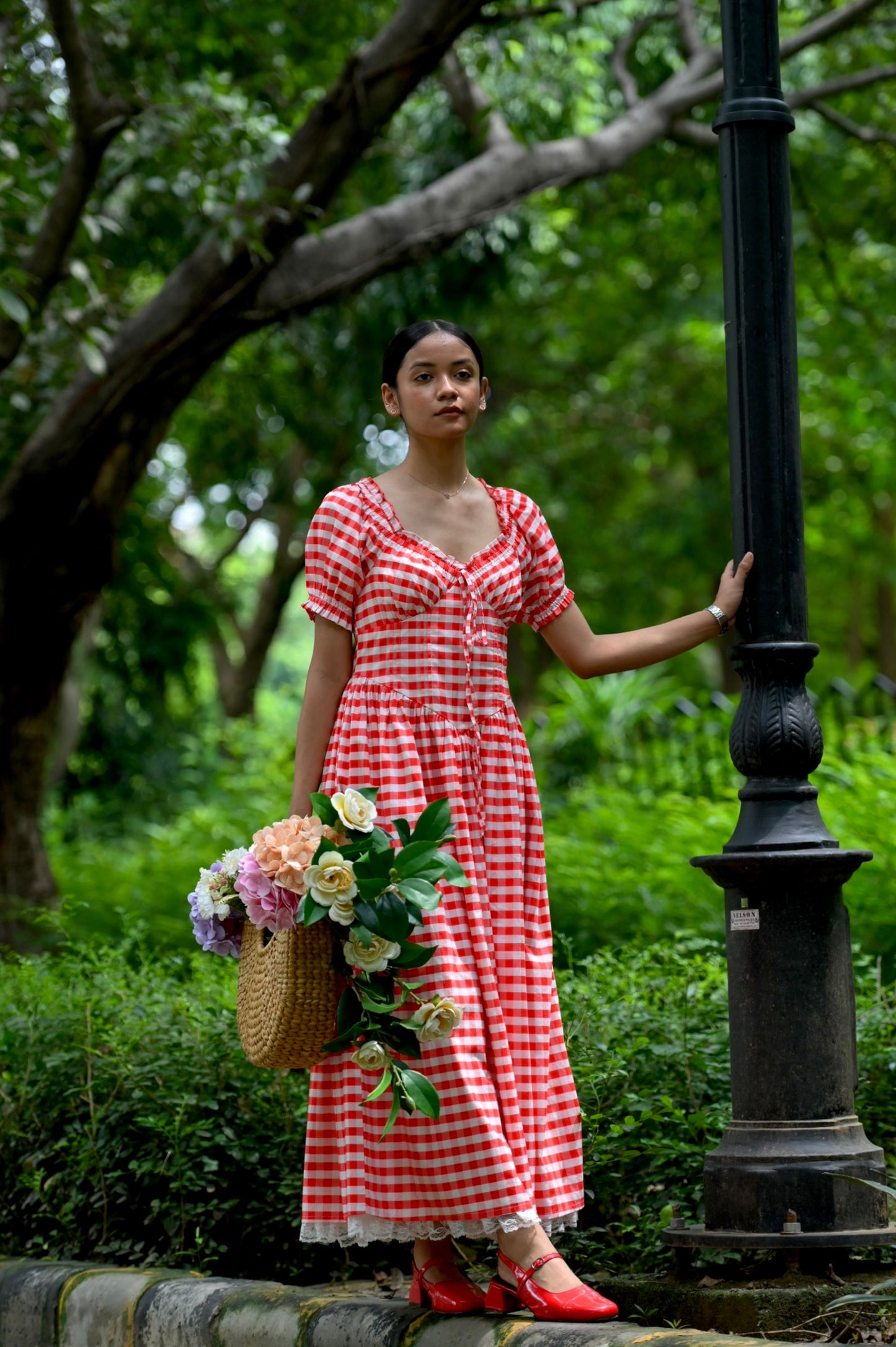 CHLOE Dress in Red gingham
