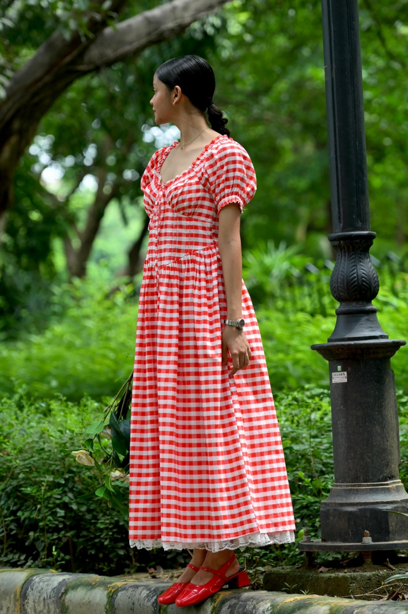CHLOE Dress in Red gingham
