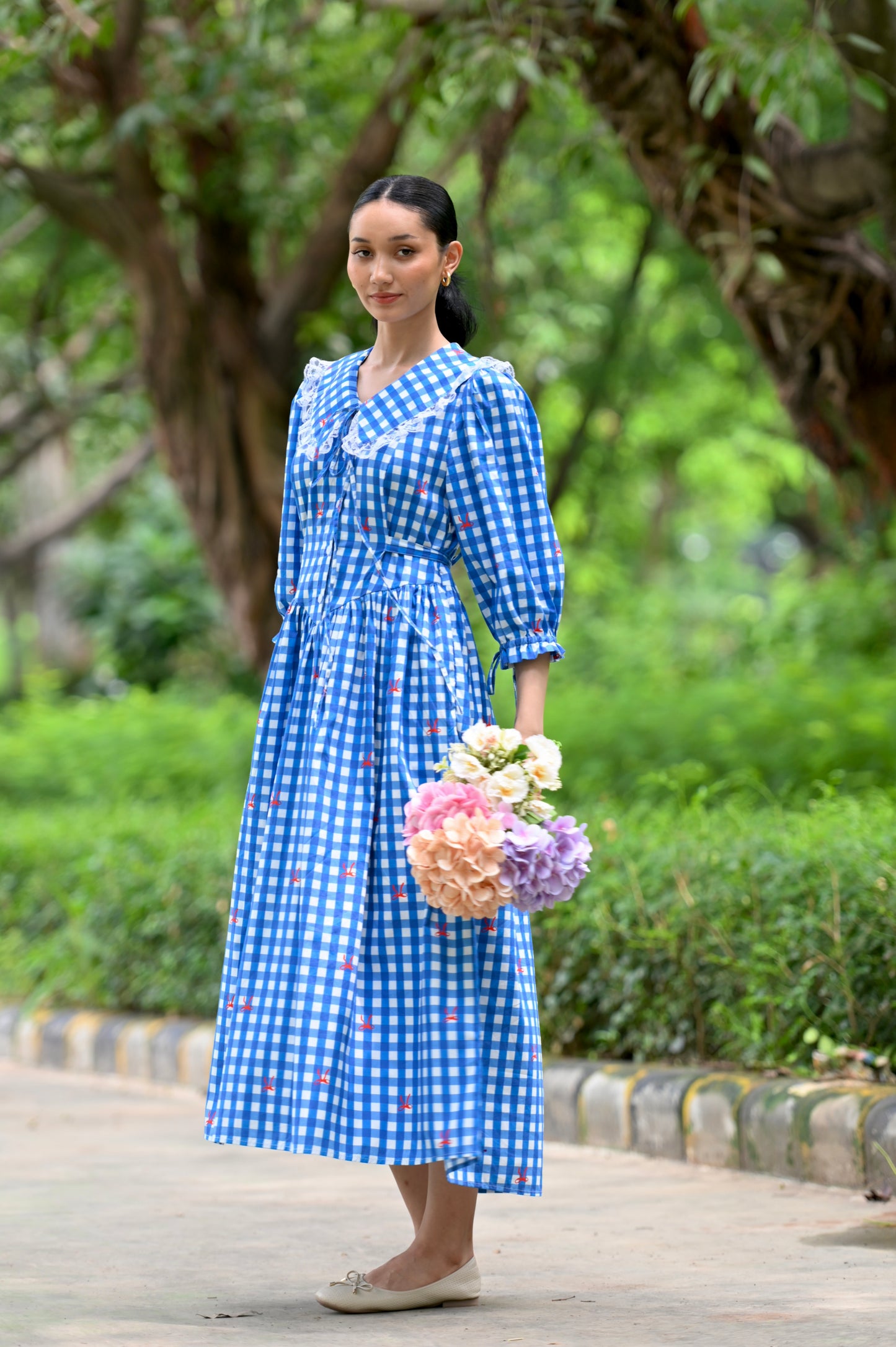 LYLA Dress in Blue gingham