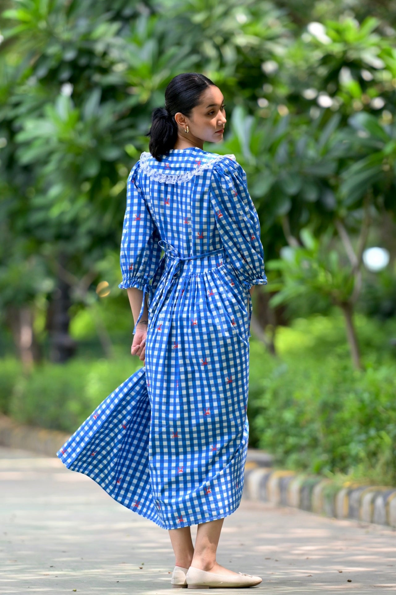 LYLA Dress in Blue gingham