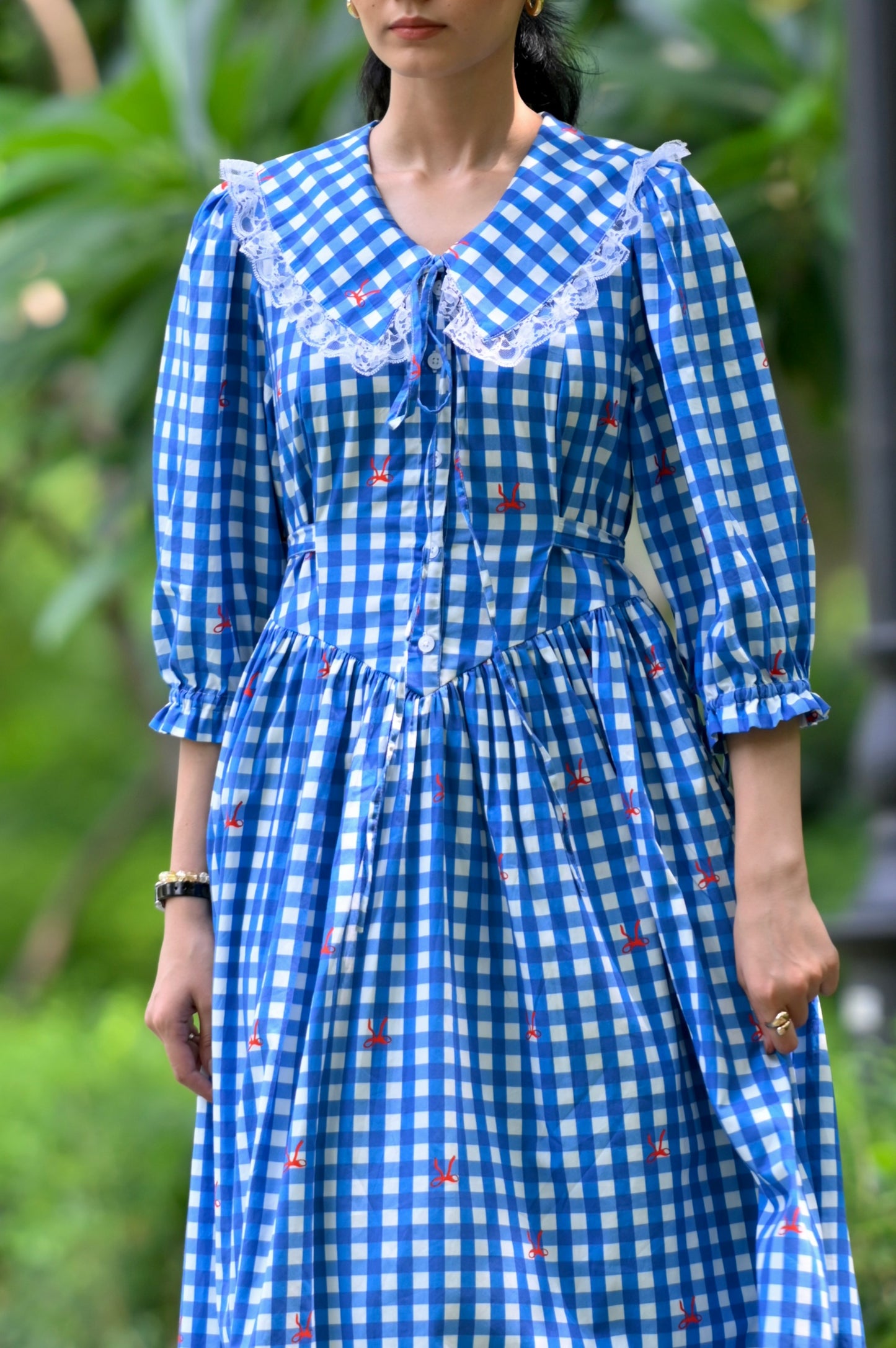 LYLA Dress in Blue gingham