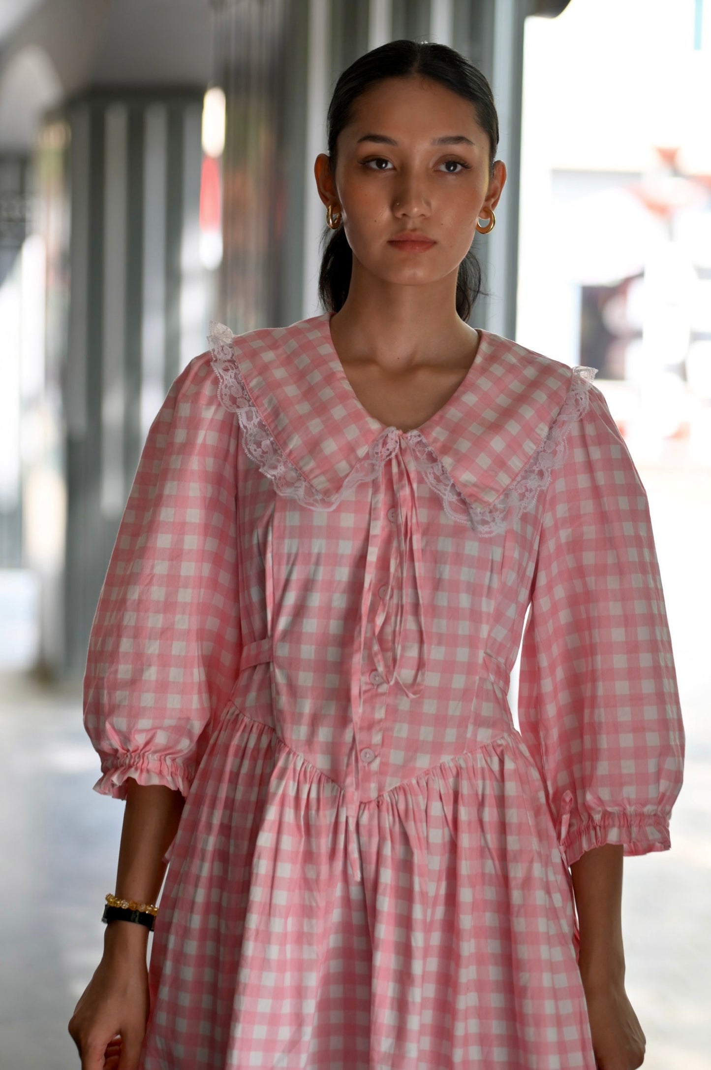 ALICE Dress in Pink gingham