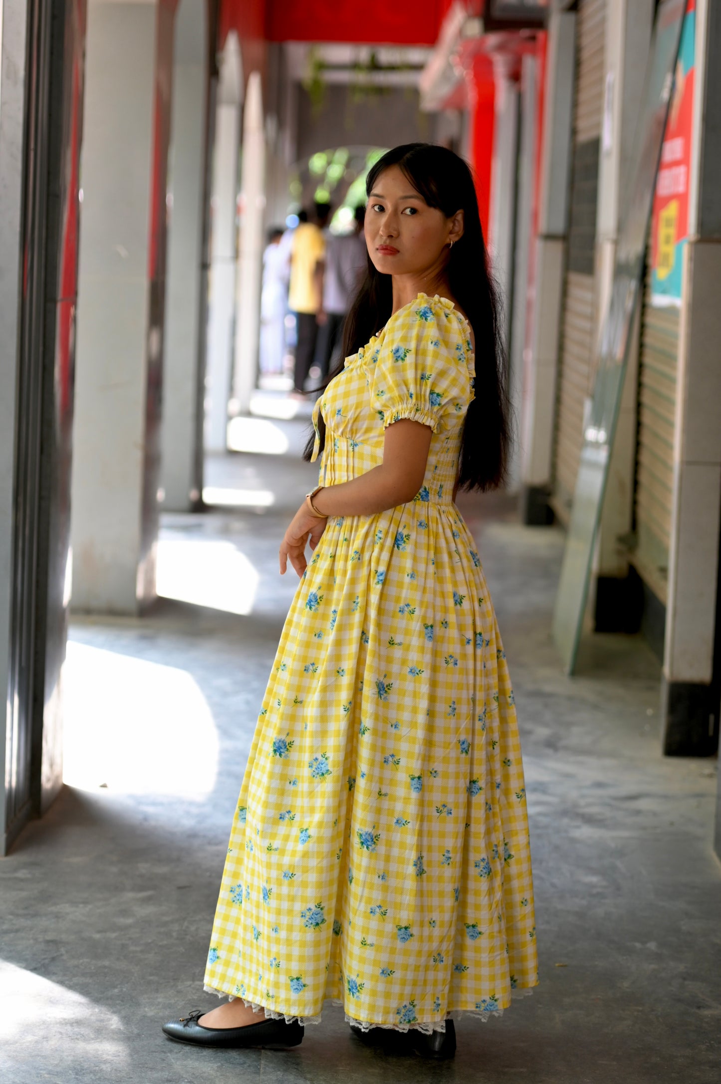 CHLOE Dress in Yellow gingham