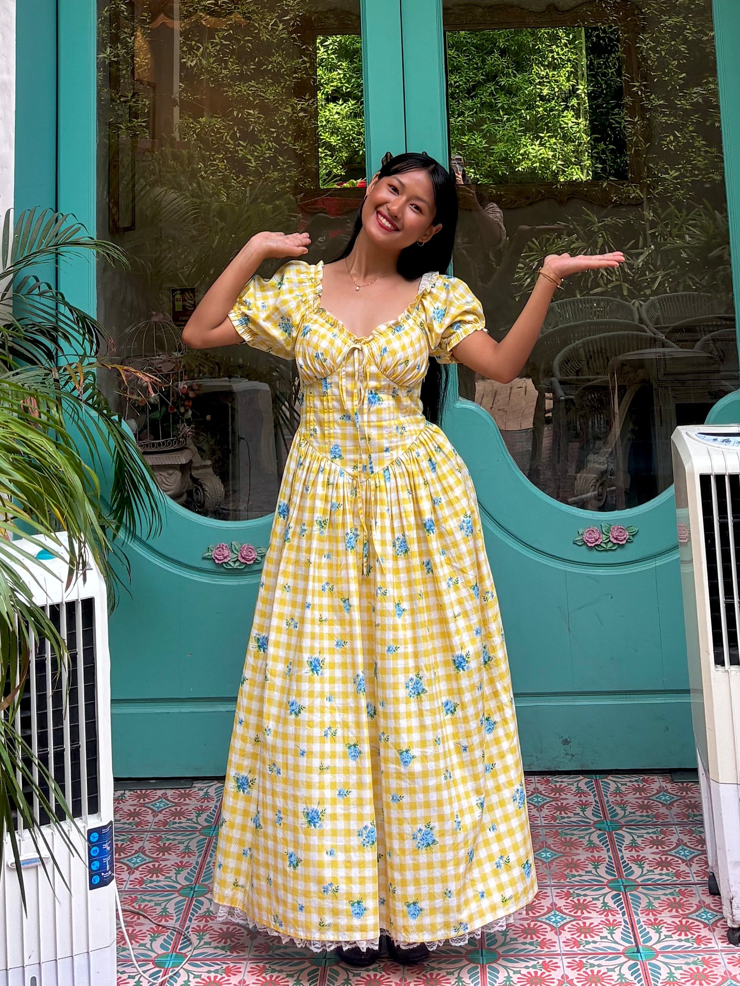 CHLOE Dress in Yellow gingham