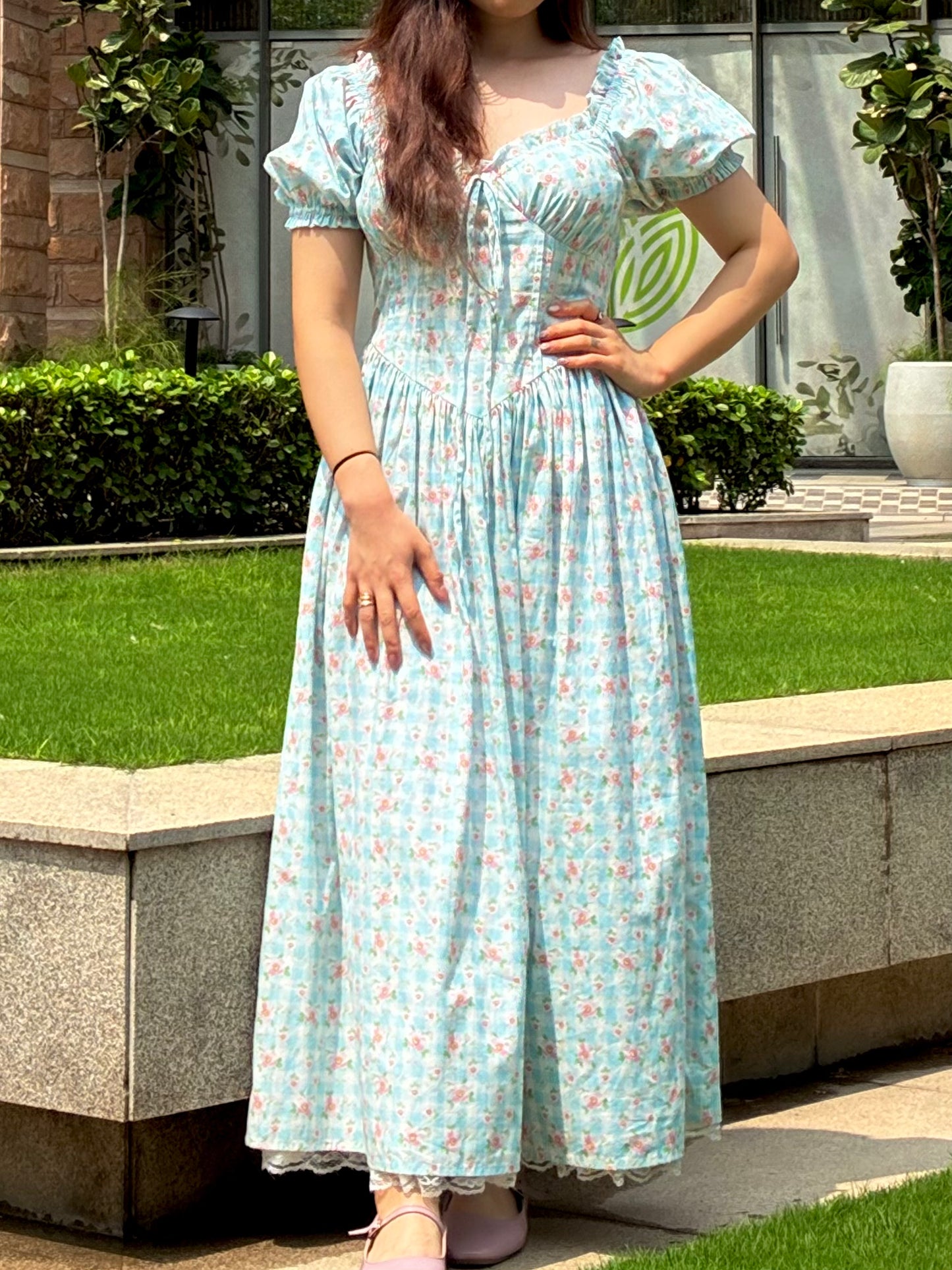 CHLOE Dress in Blue gingham