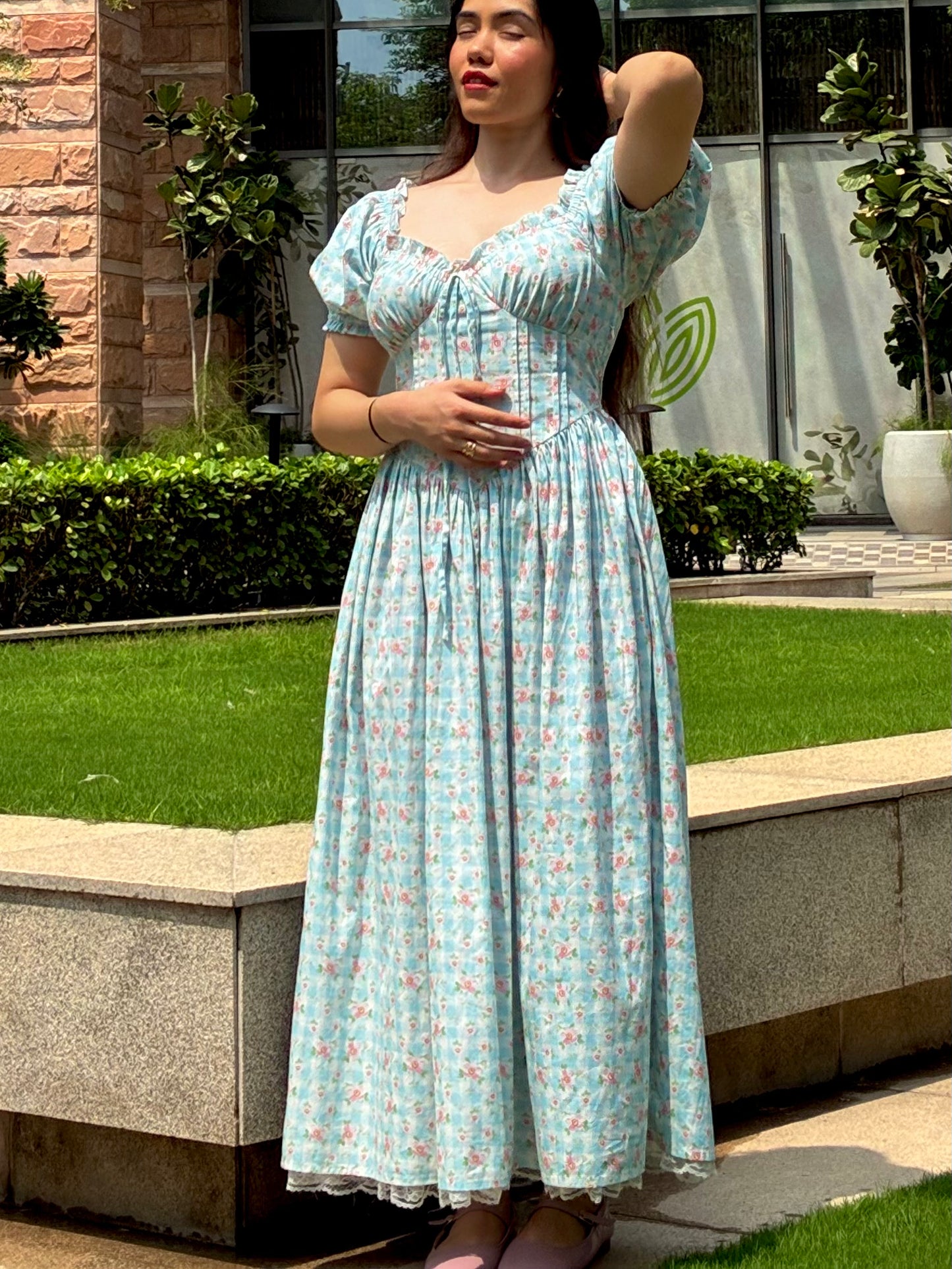 CHLOE Dress in Blue gingham