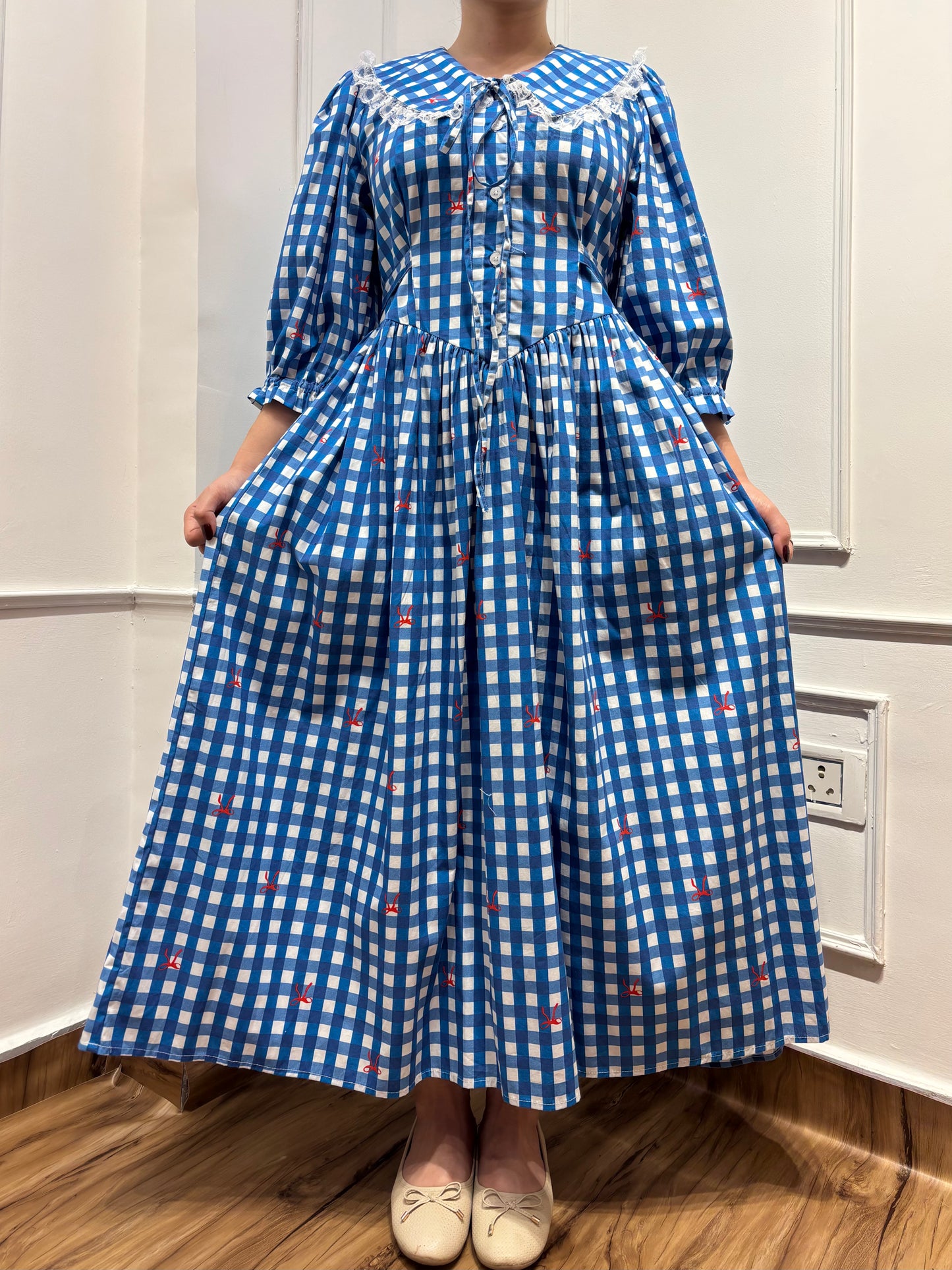 LYLA Dress in Blue gingham
