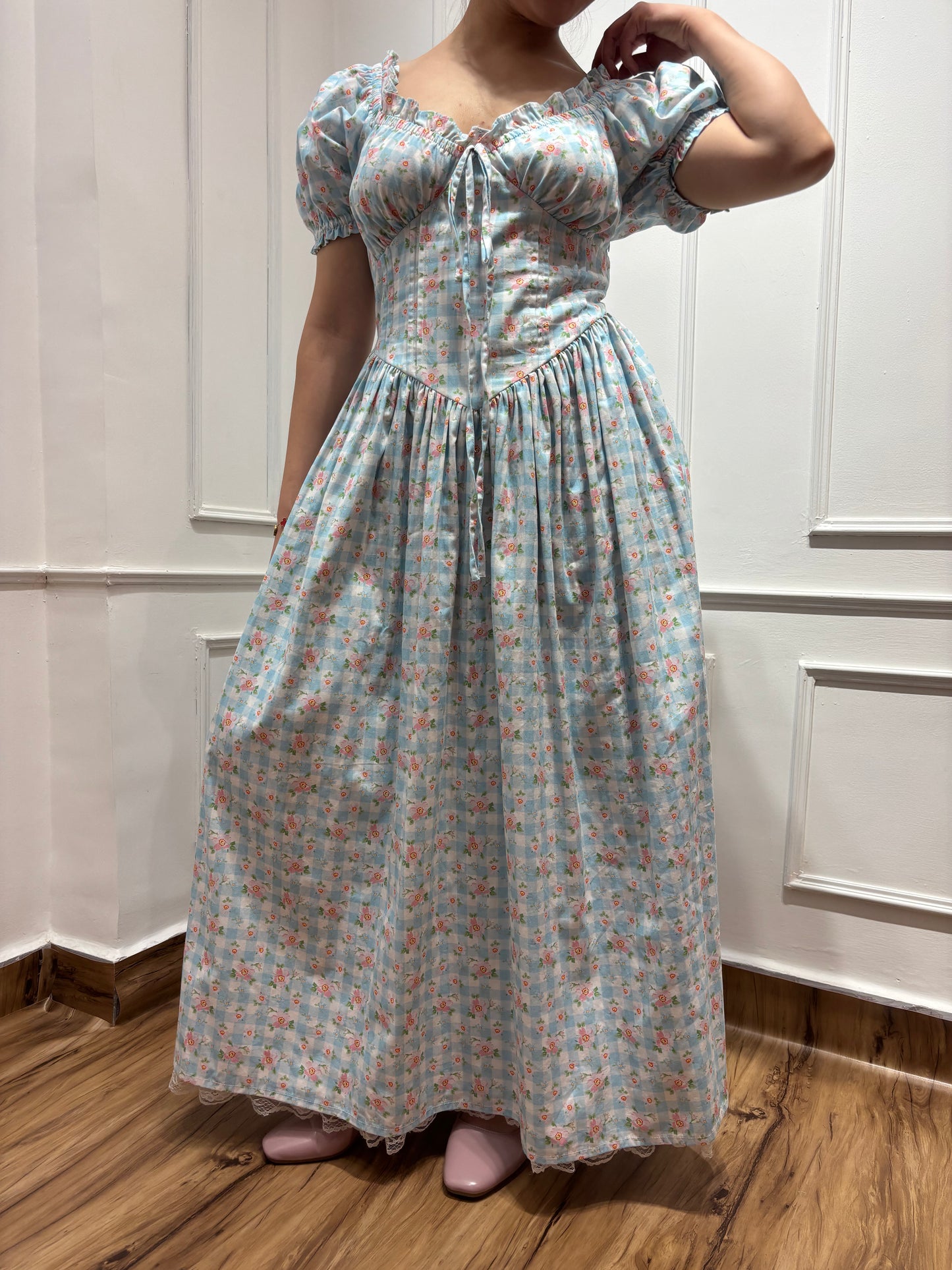 CHLOE Dress in Blue gingham