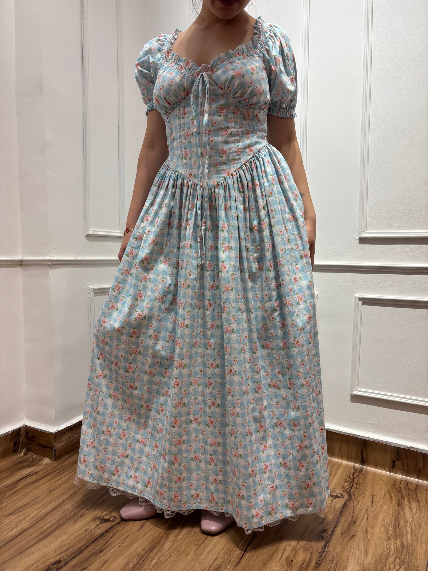CHLOE Dress in Blue gingham