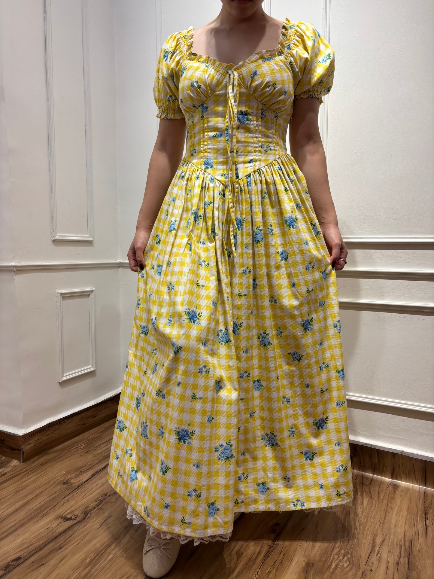 CHLOE Dress in Yellow gingham