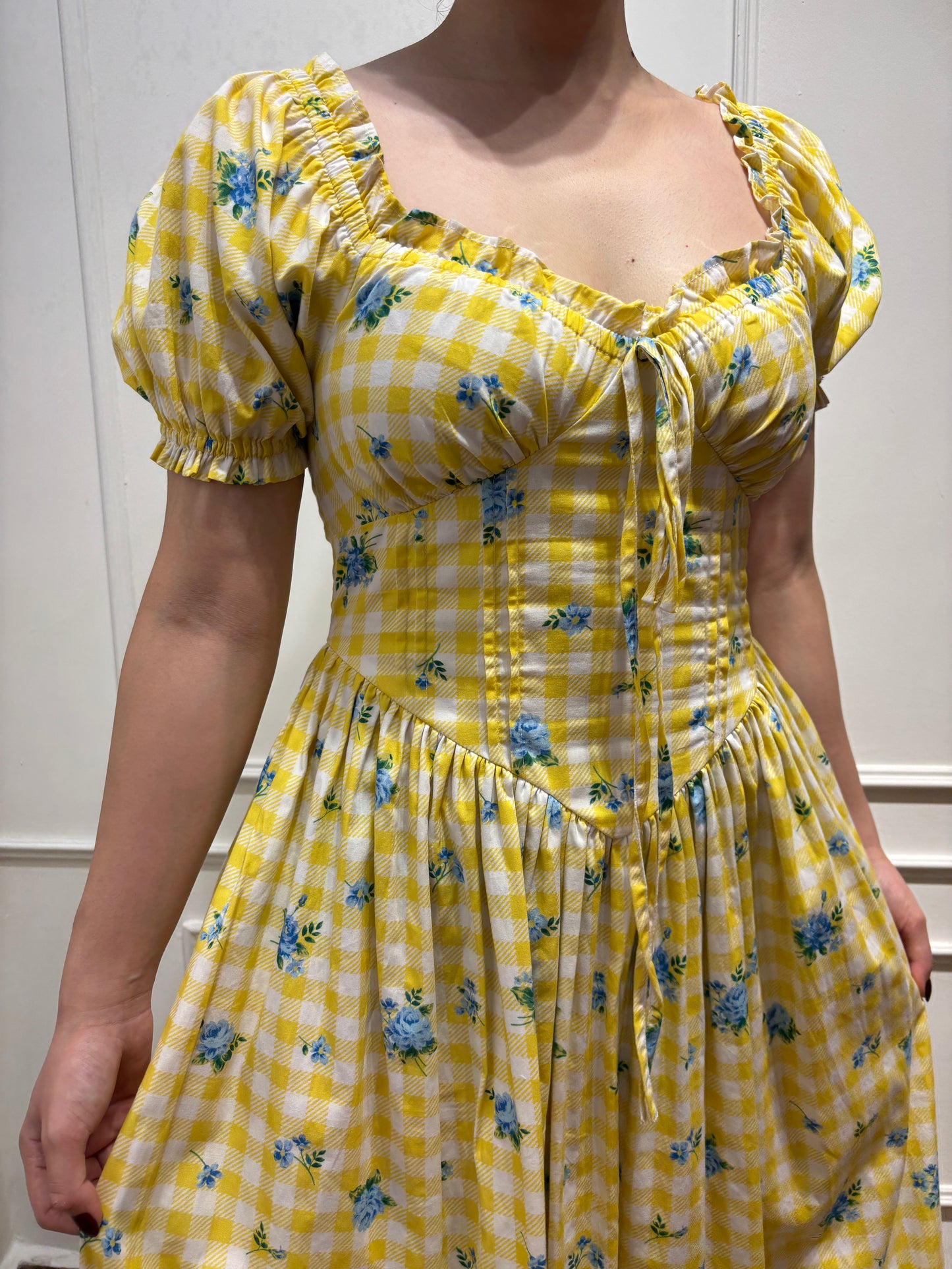 CHLOE Dress in Yellow gingham
