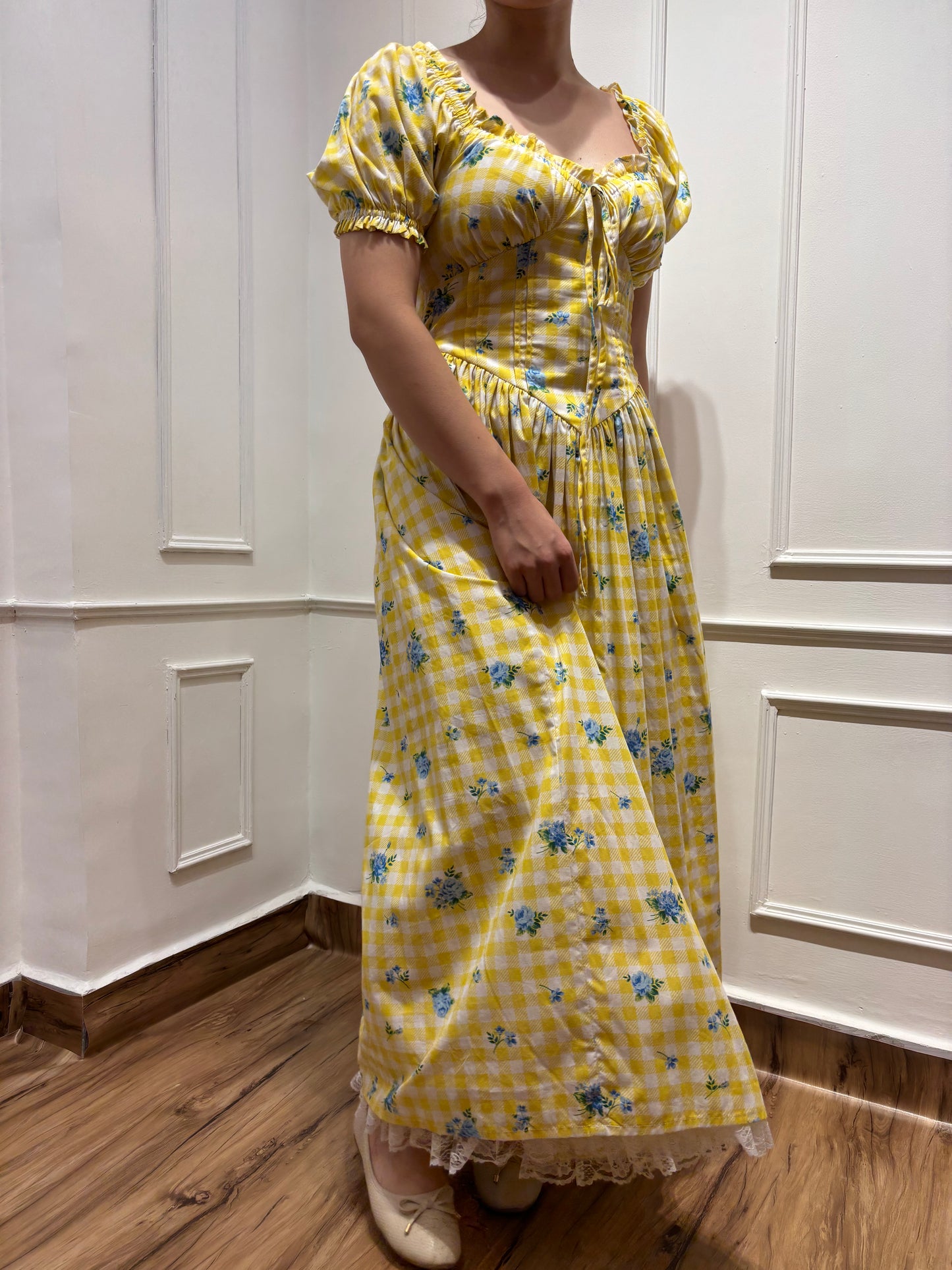 CHLOE Dress in Yellow gingham