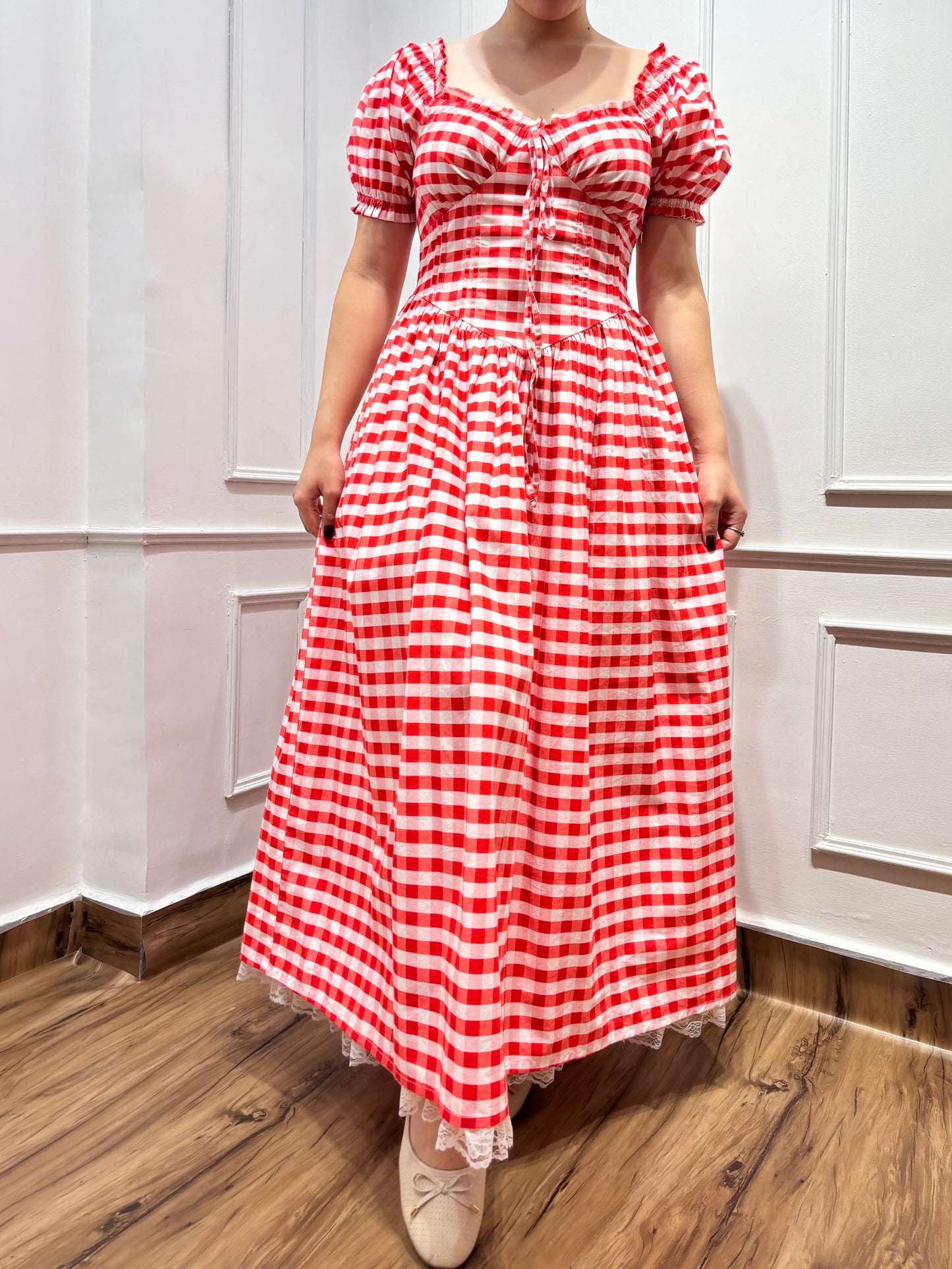 CHLOE Dress in Red gingham
