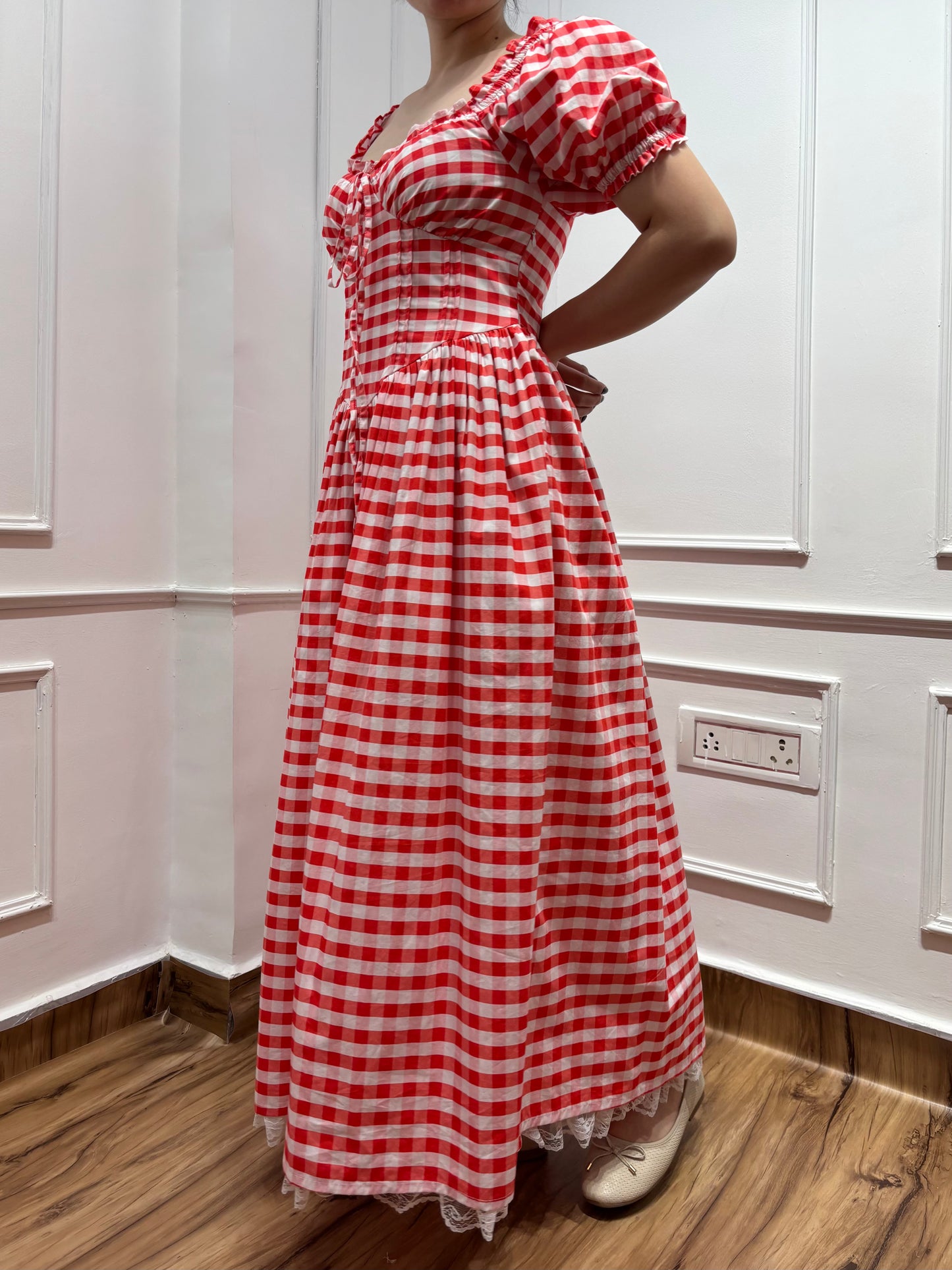 CHLOE Dress in Red gingham