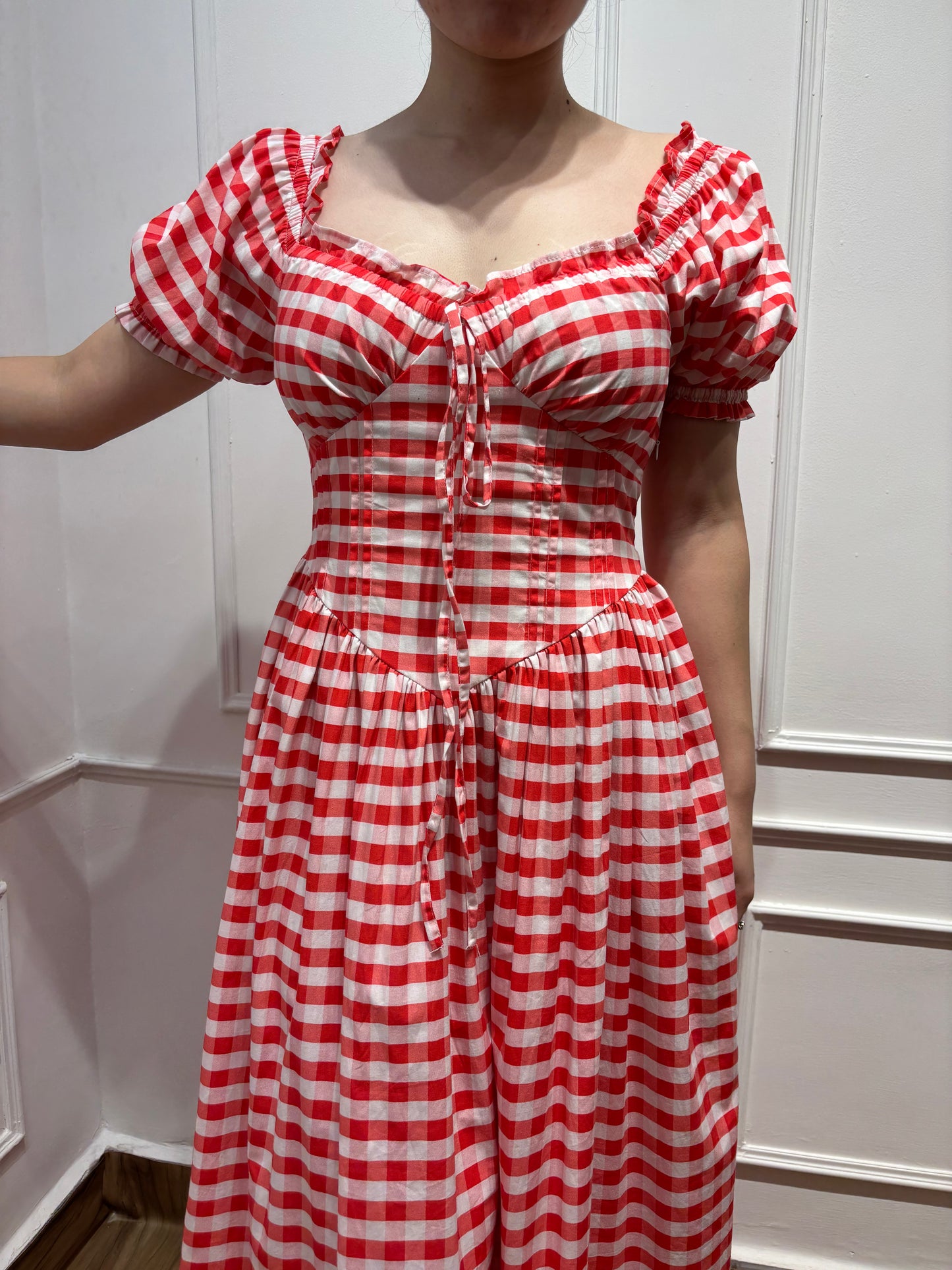 CHLOE Dress in Red gingham