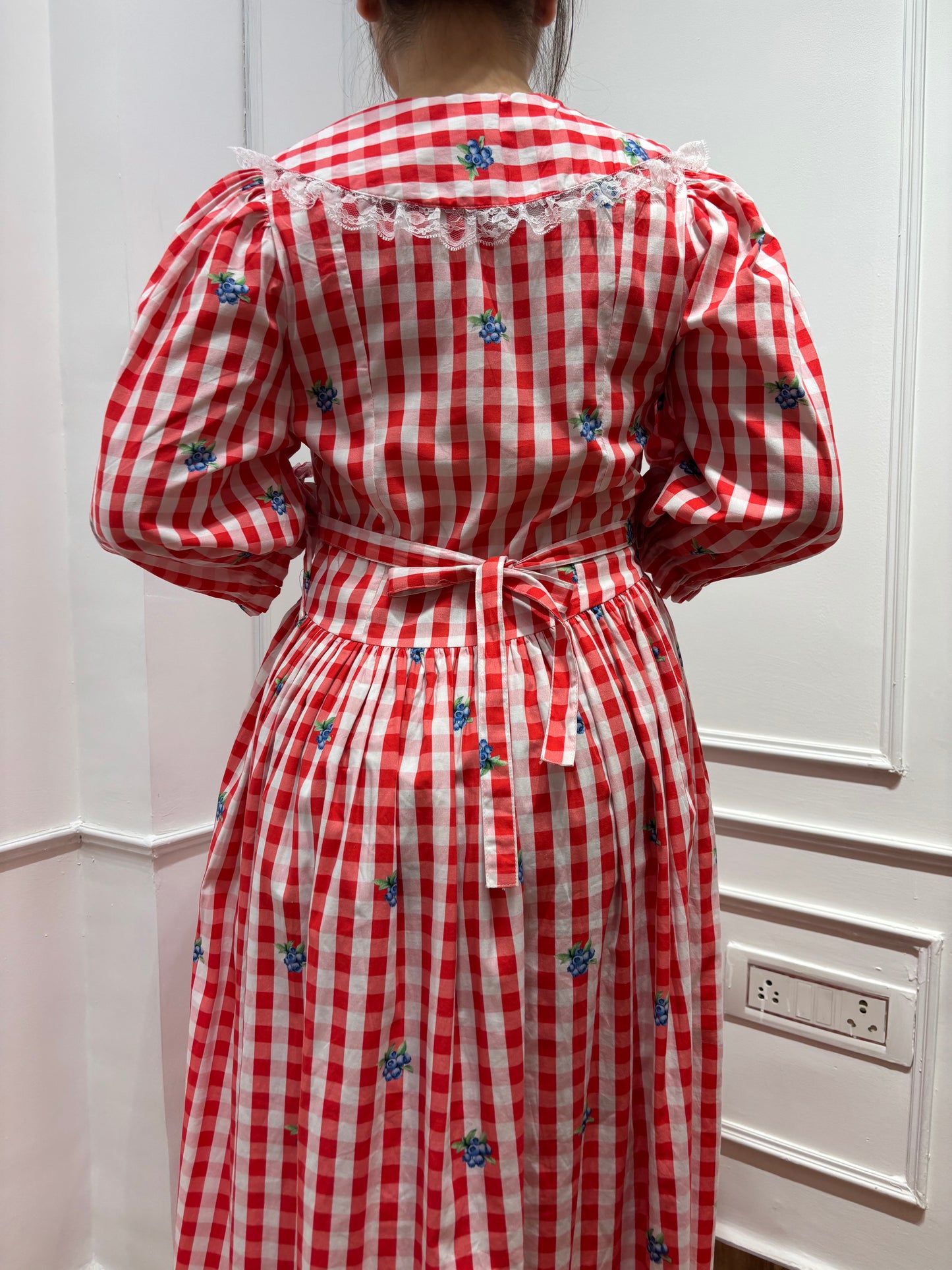 LYLA Dress in Red gingham