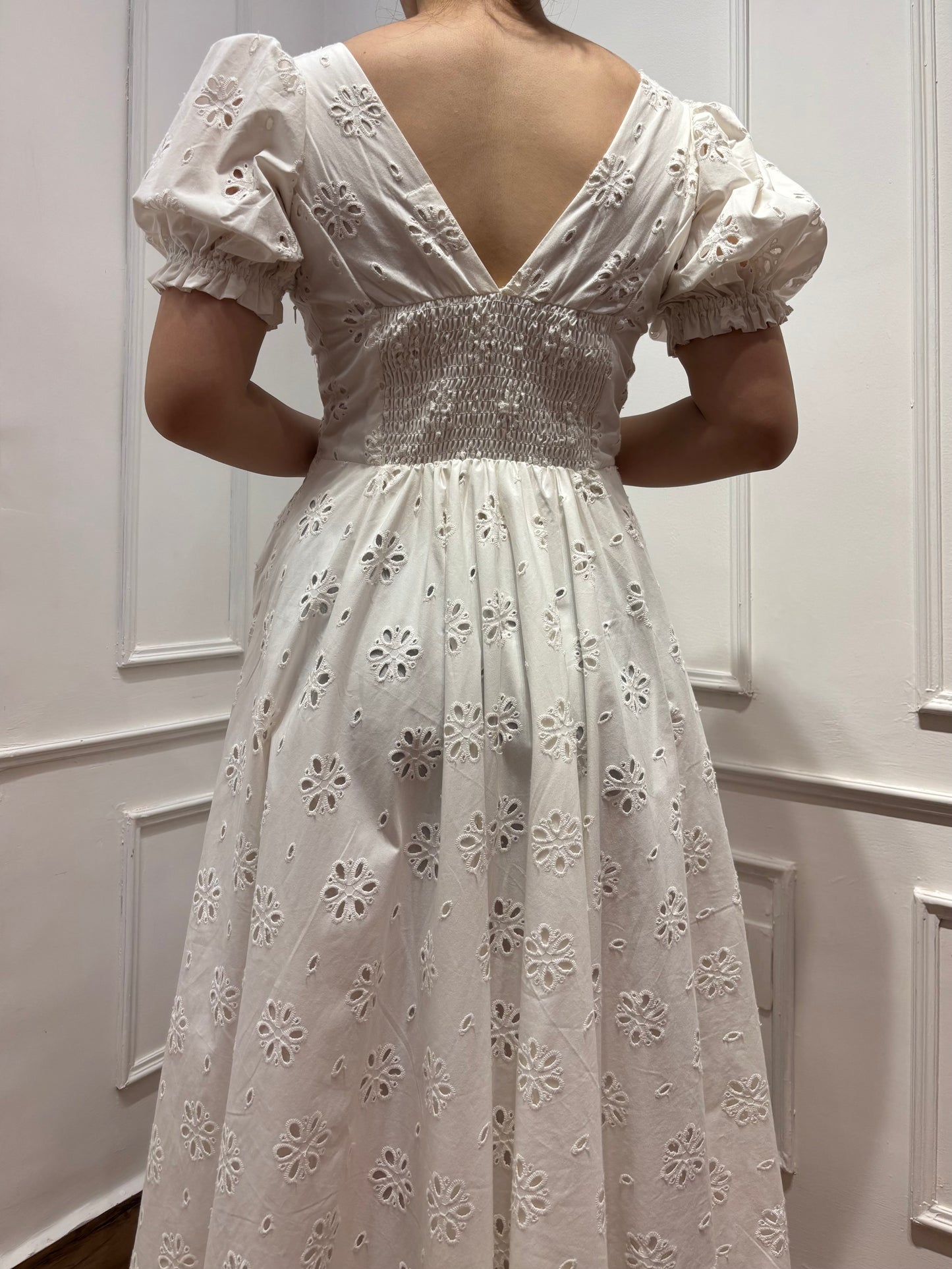 MIA Dress in White Eyelet
