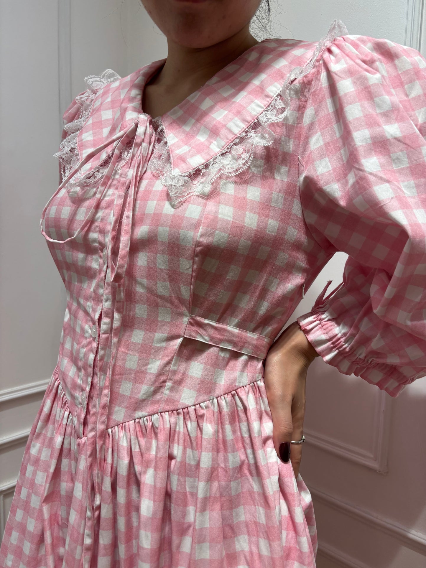 ALICE Dress in Pink gingham