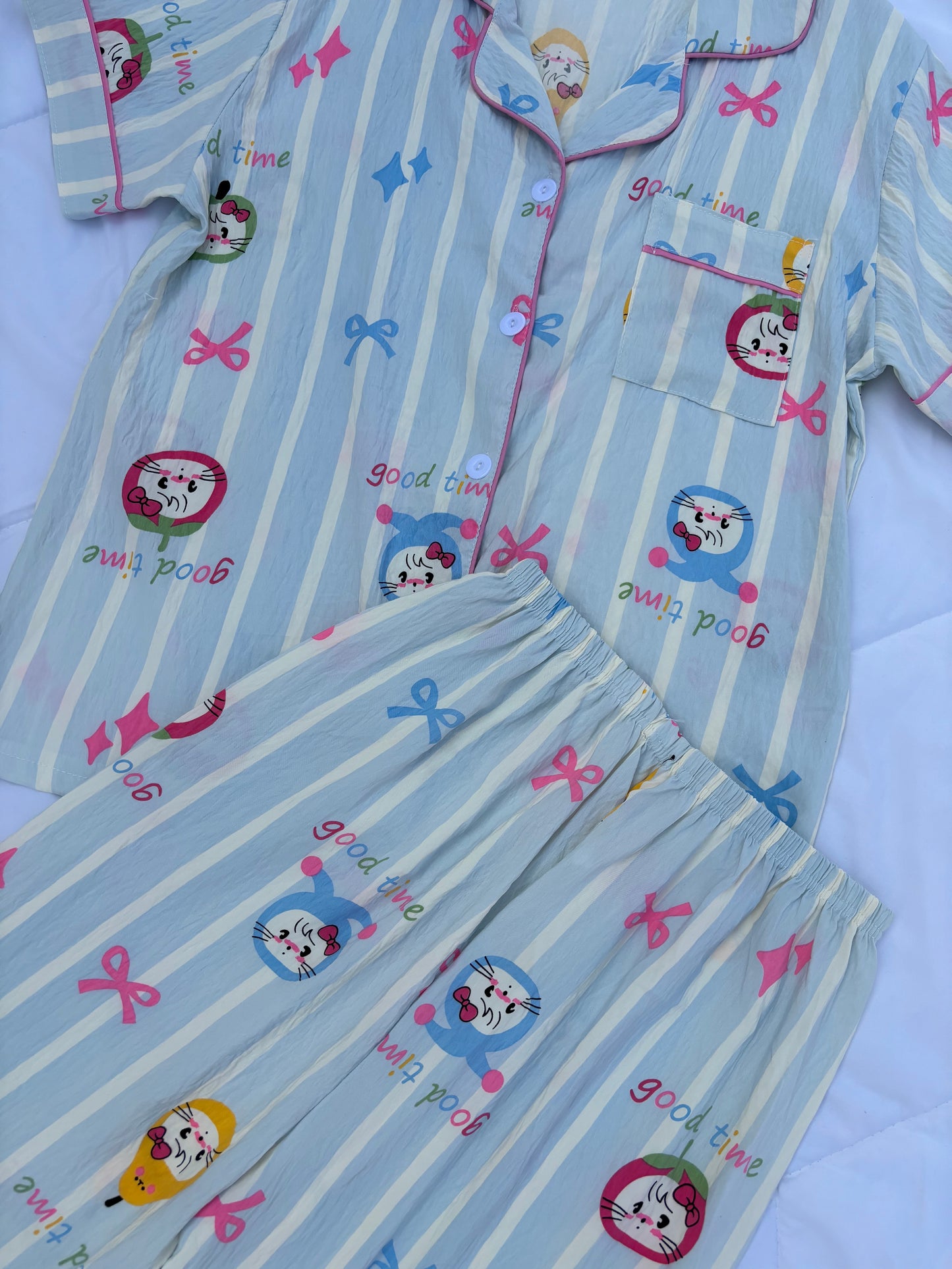 Cute Bow PJ Set