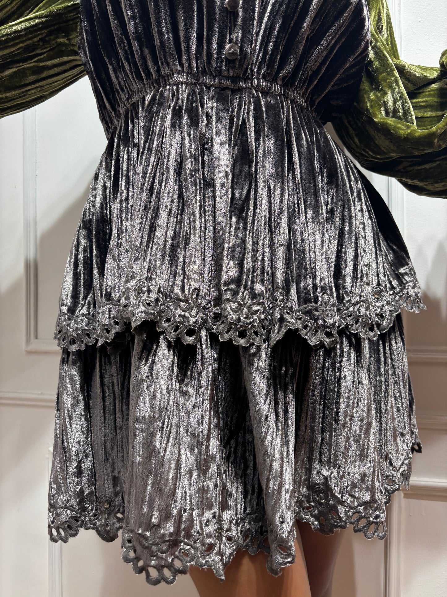 Velvet Ruffle dress