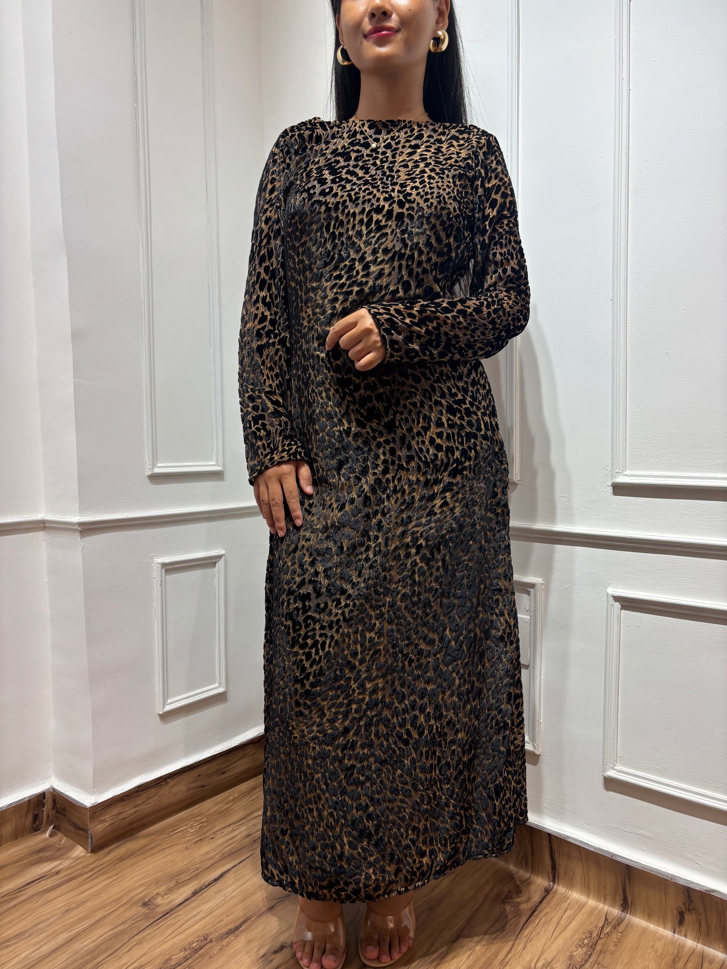 Velvet Leopard dress