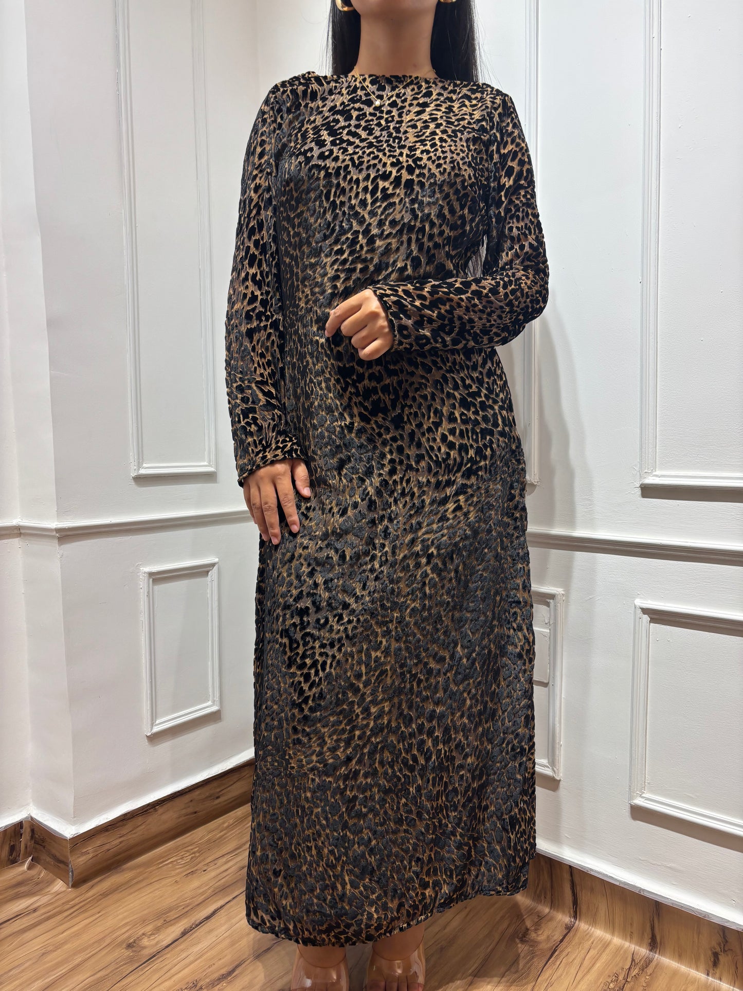 Velvet Leopard dress