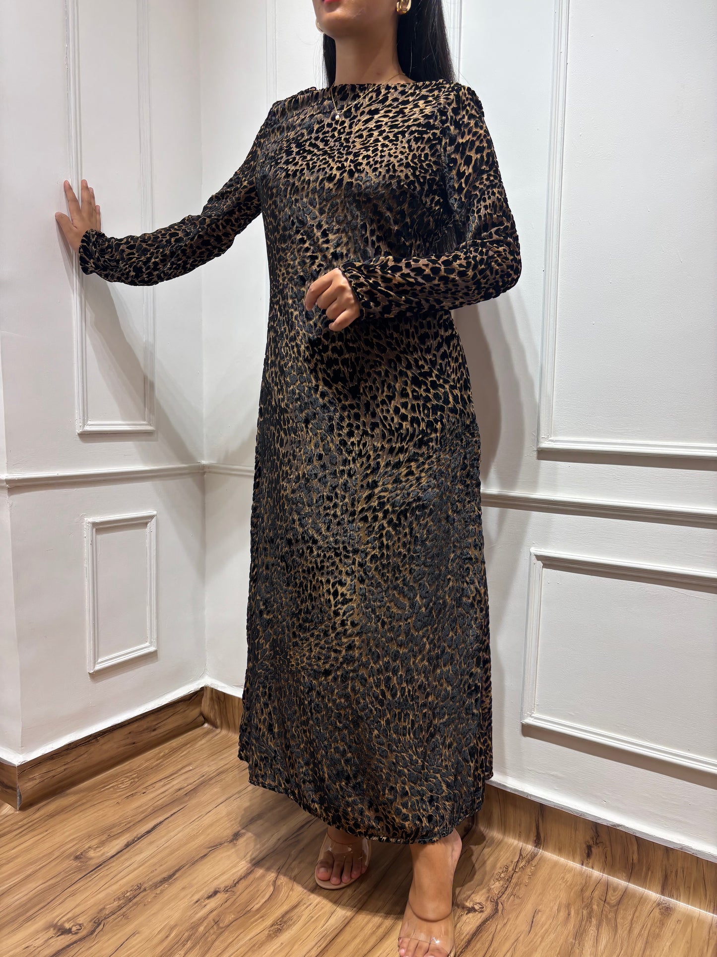 Velvet Leopard dress