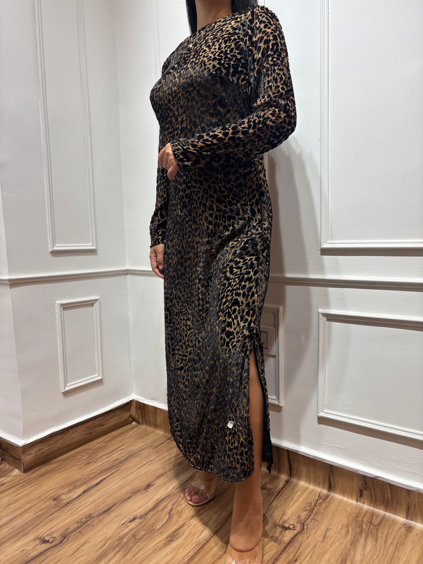 Velvet Leopard dress