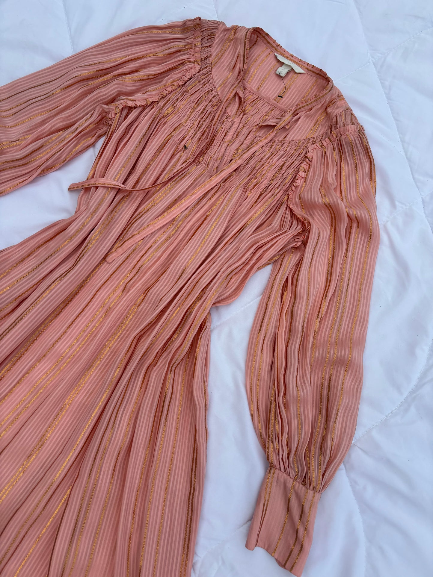 Sheer maxi stripe dress