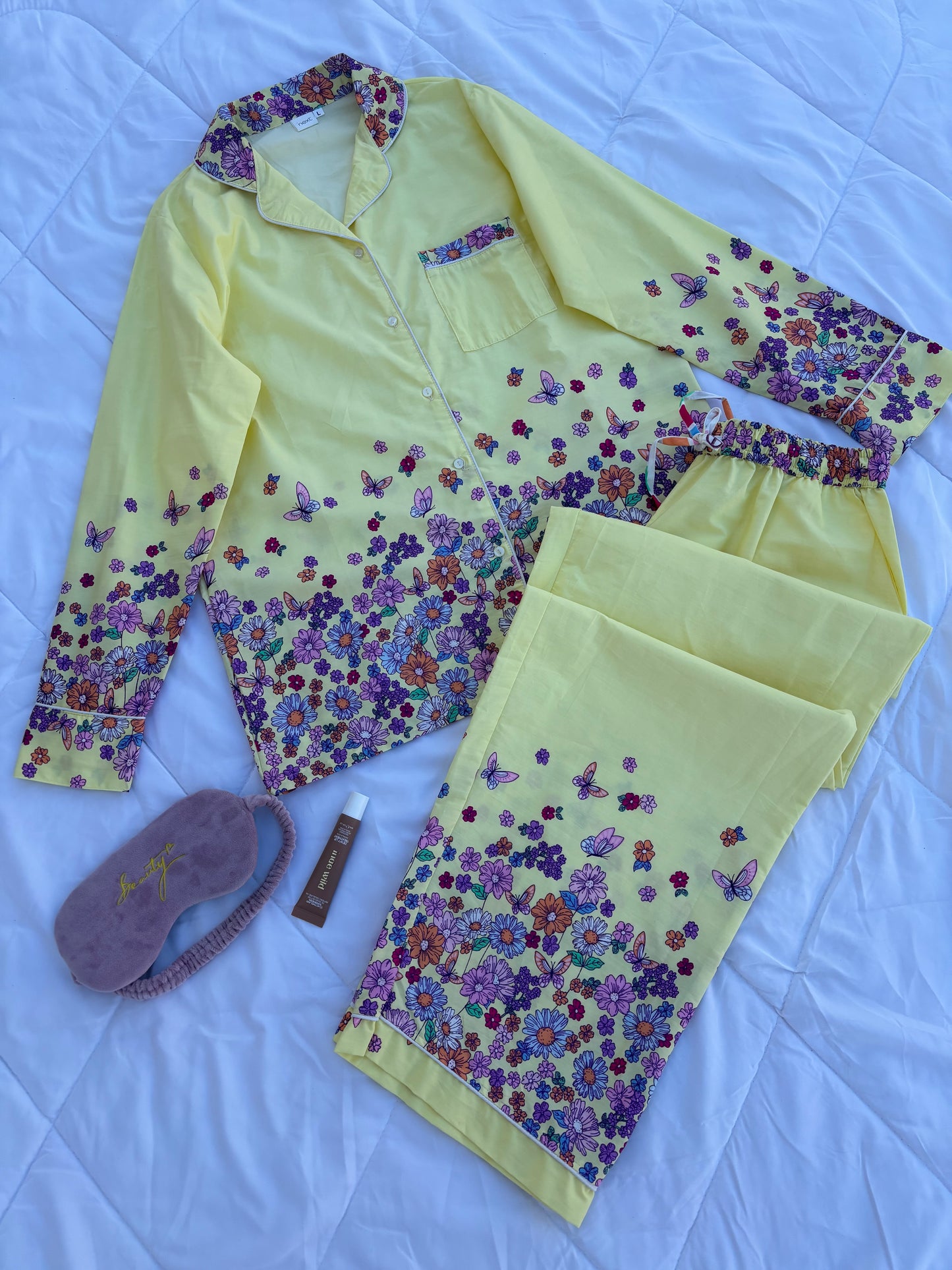 Butter Yellow Blossom PJ Set