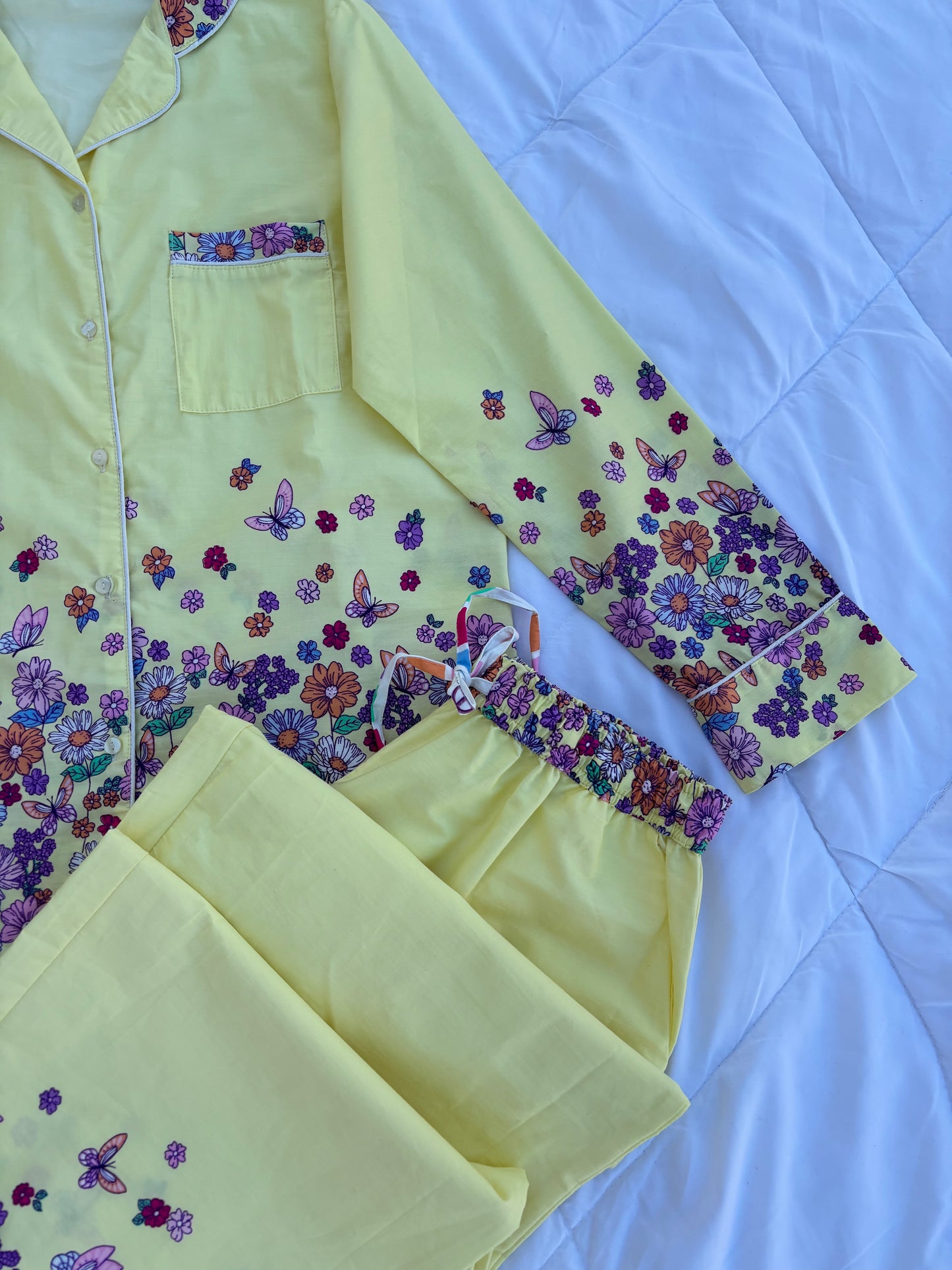 Butter Yellow Blossom PJ Set