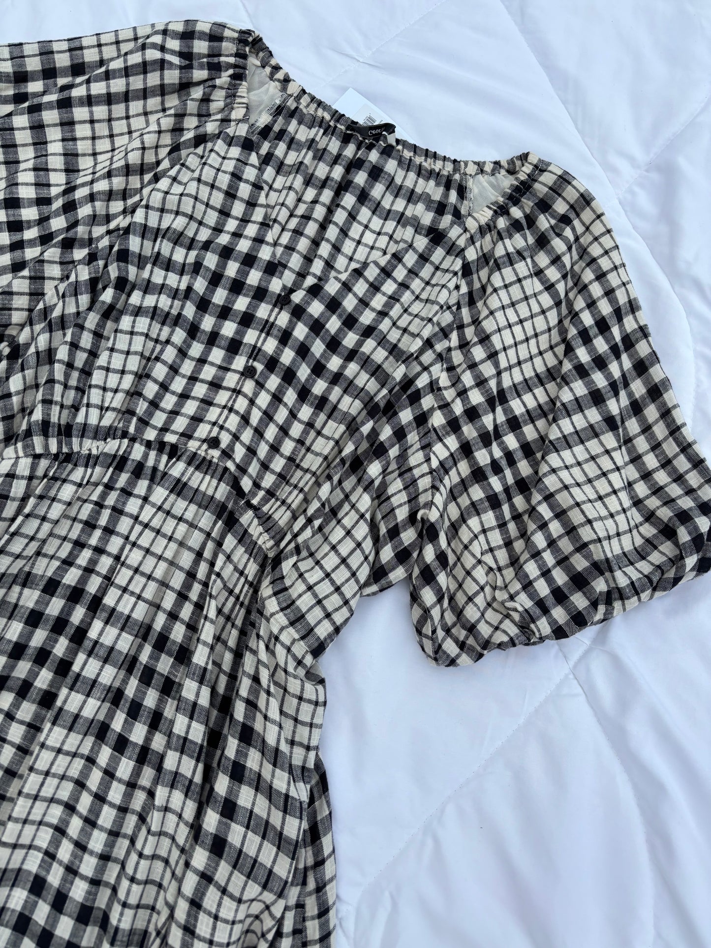 Plaid cotton dress