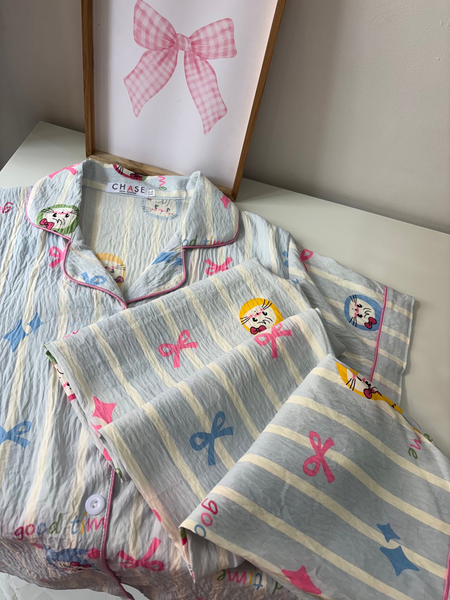 Cute Bow PJ Set