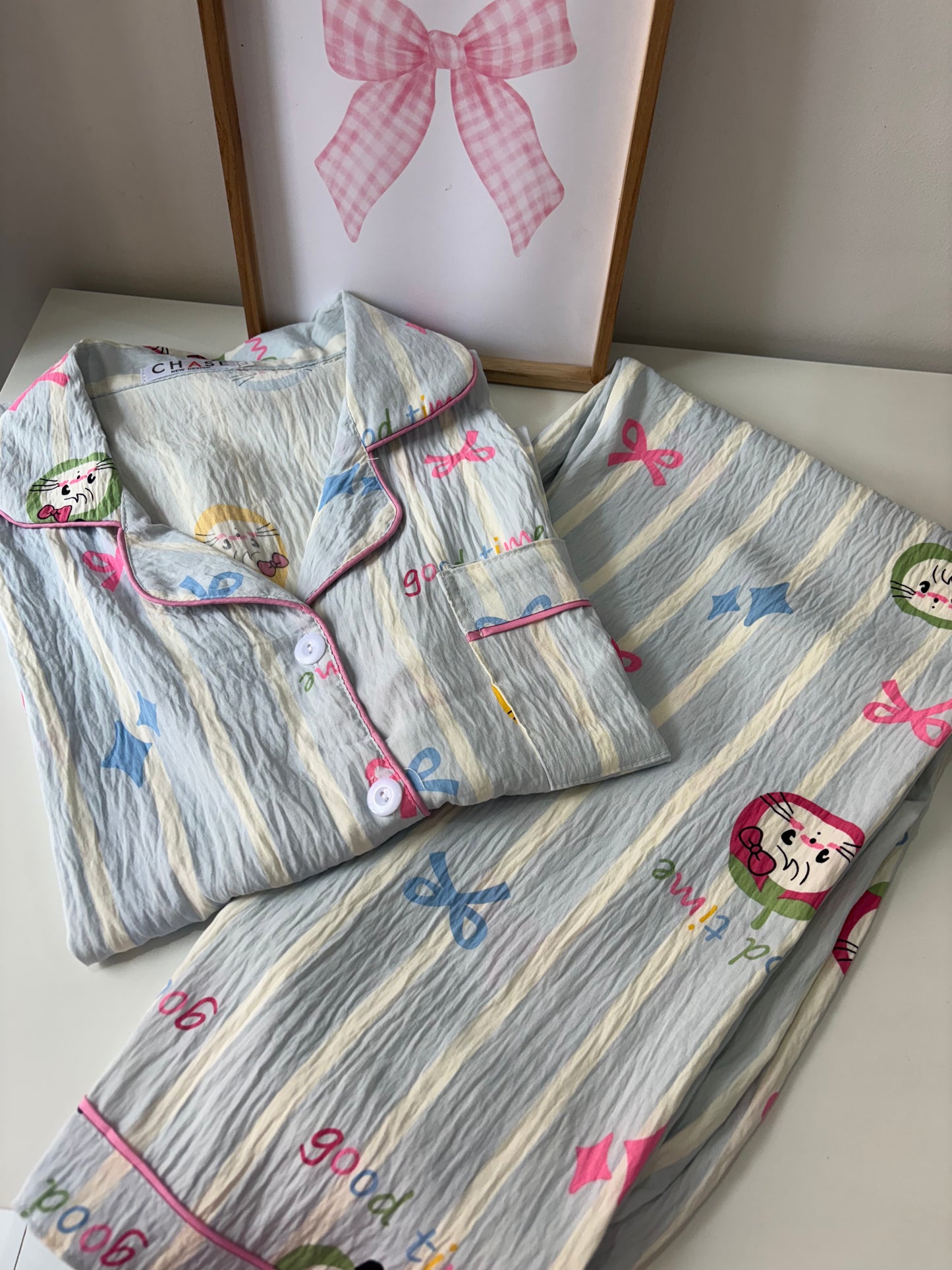 Cute Bow PJ Set
