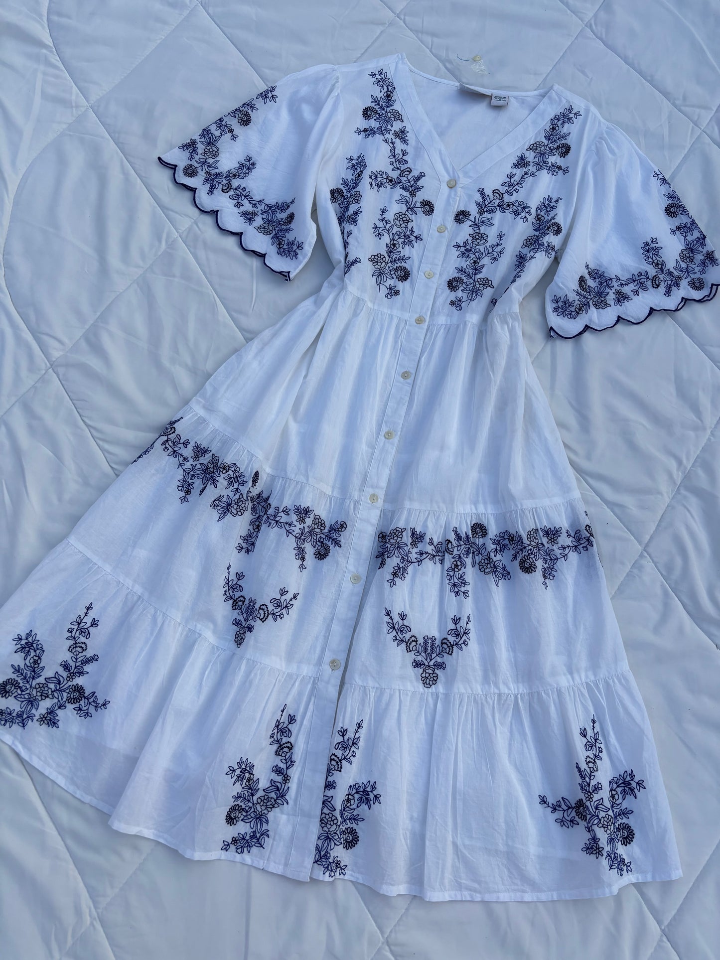 White embroidered dress