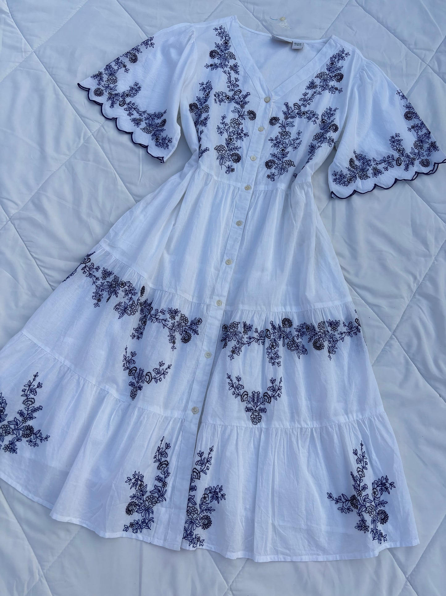 White embroidered dress