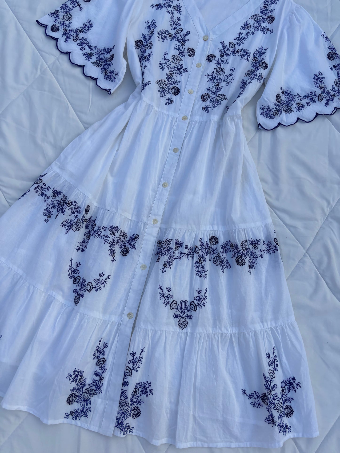 White embroidered dress
