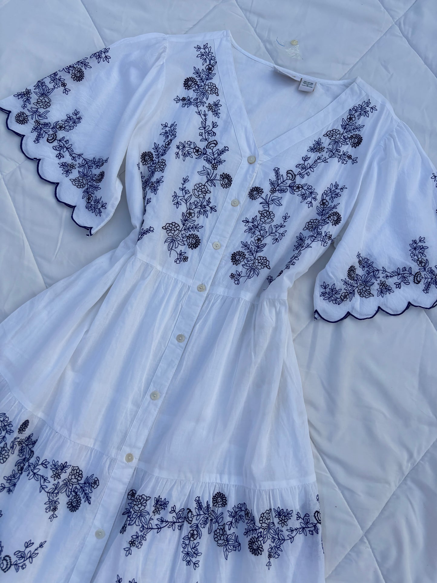White embroidered dress