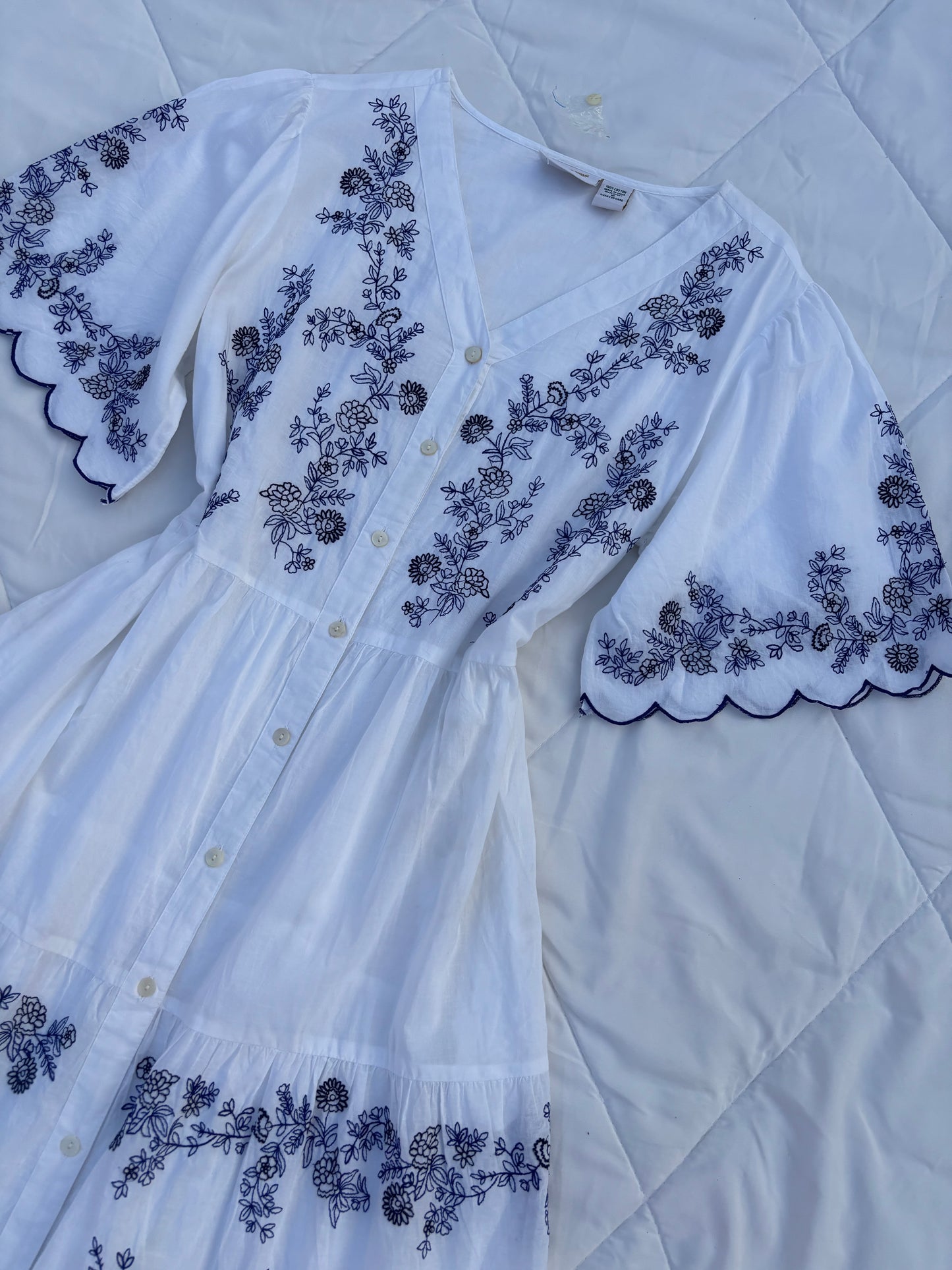 White embroidered dress