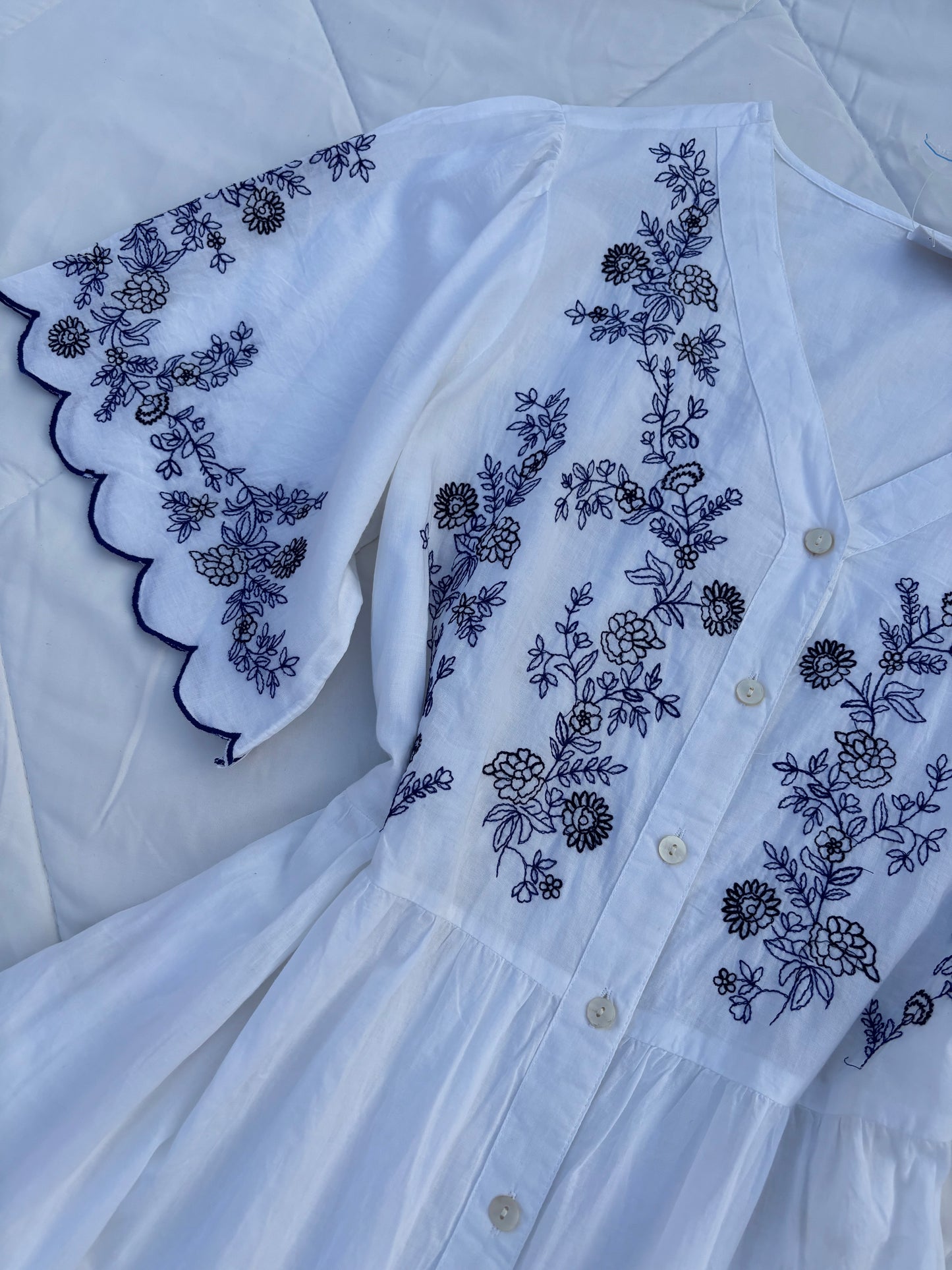 White embroidered dress