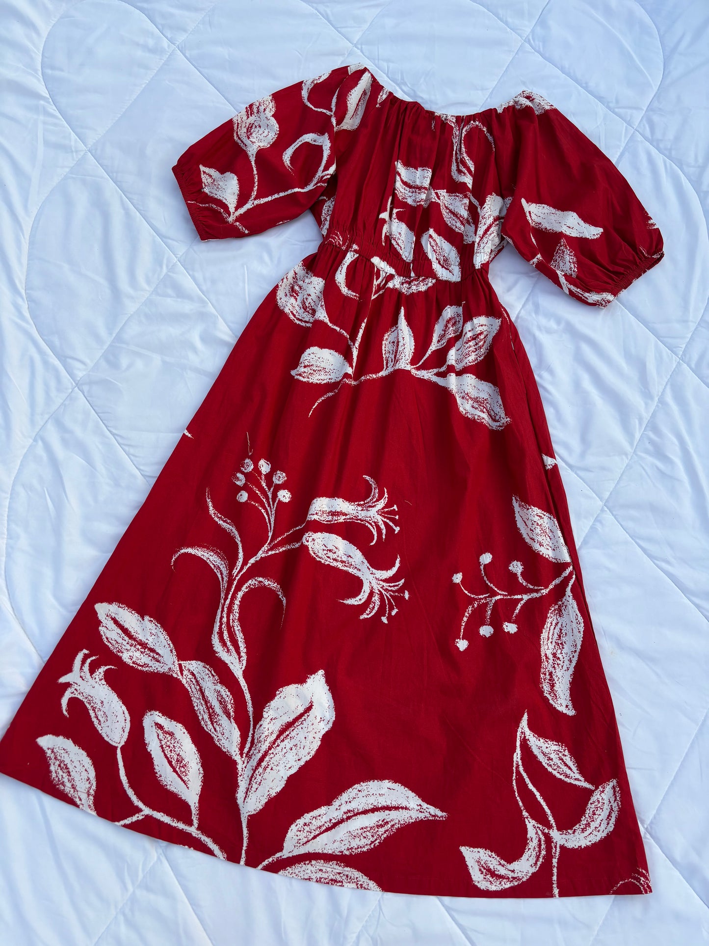 Cotton poplin floral dress