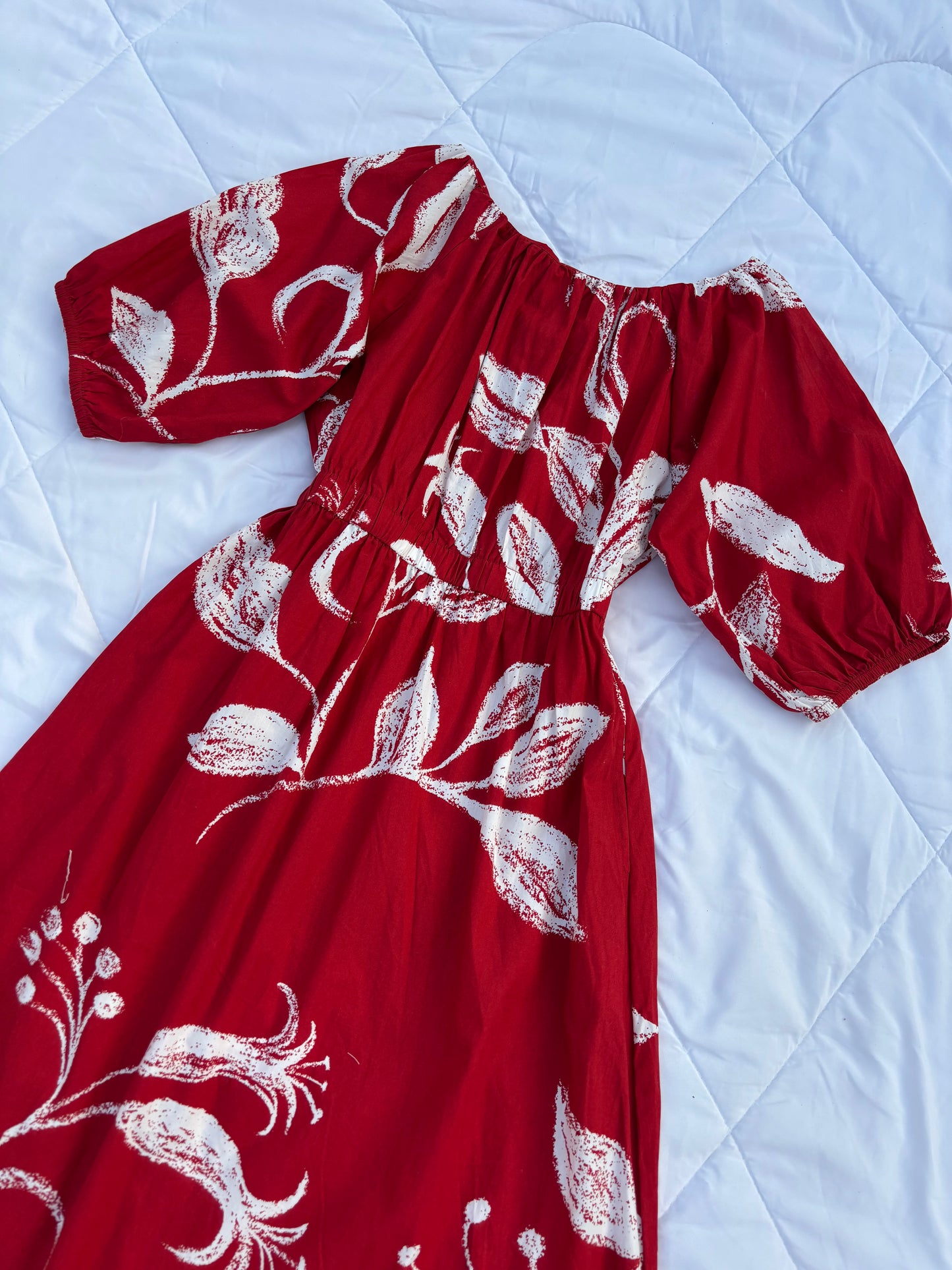 Cotton poplin floral dress