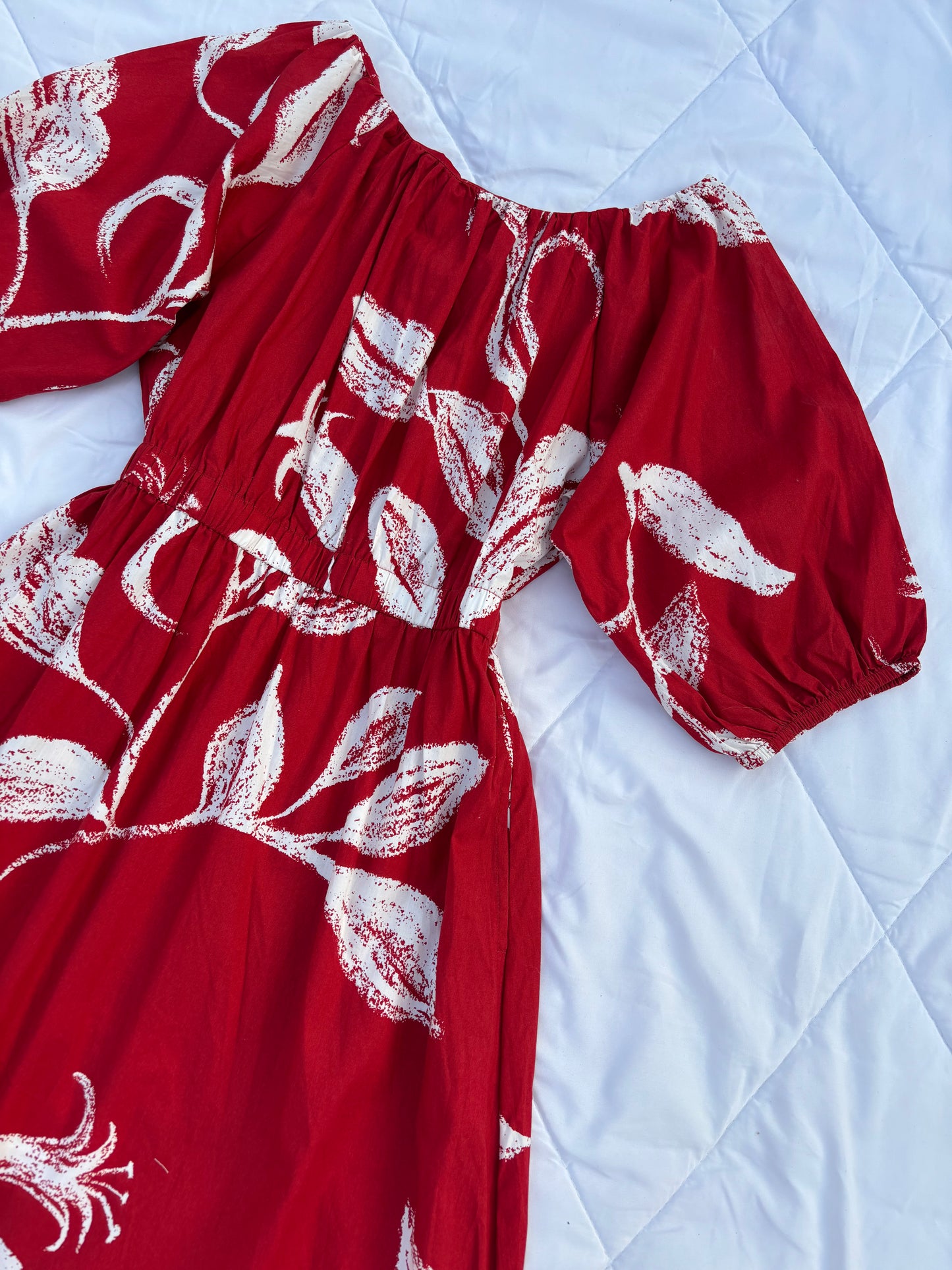 Cotton poplin floral dress