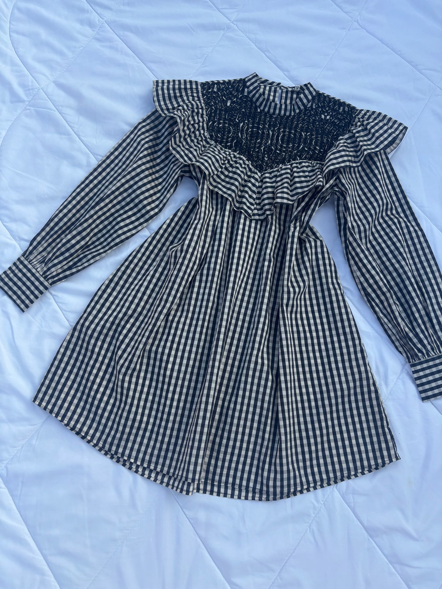 Gingham ruffle dress