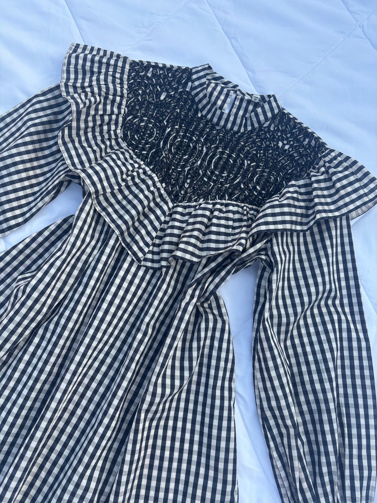 Gingham ruffle dress