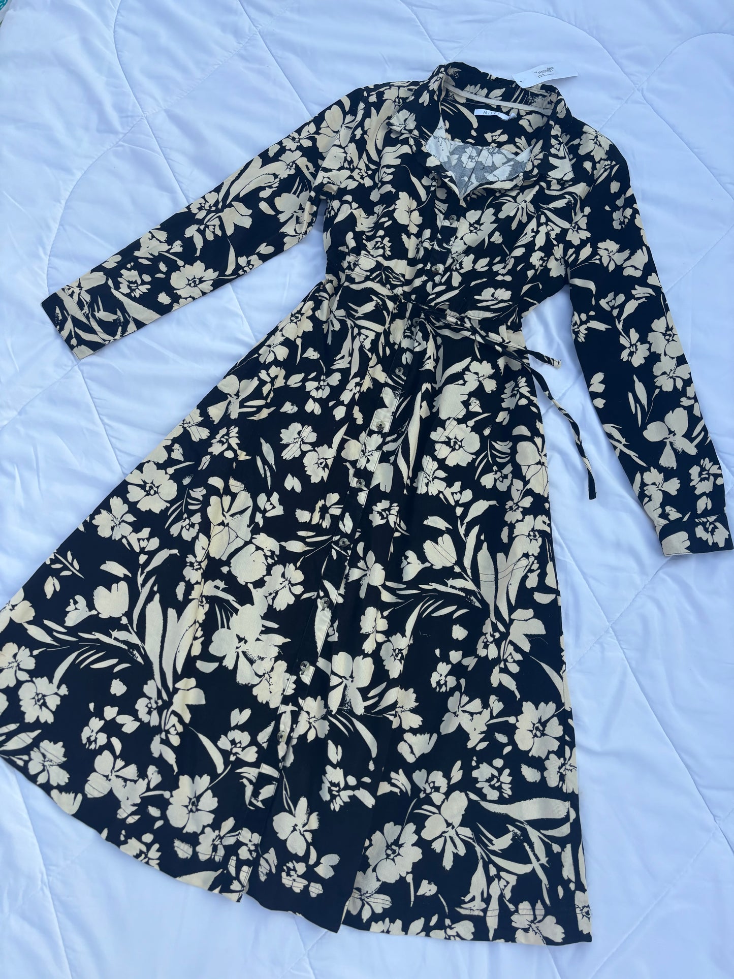 Corduroy floral dress