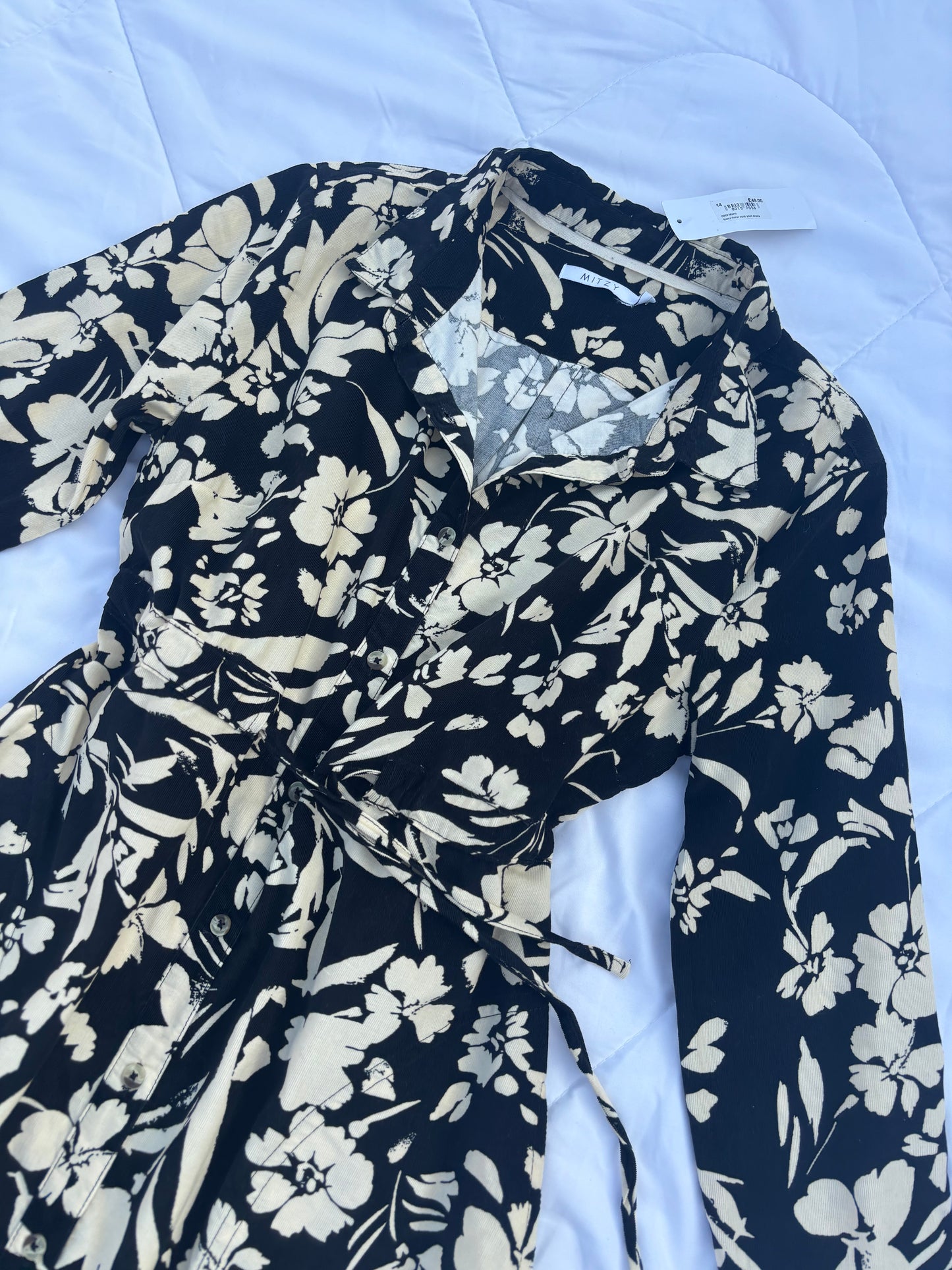 Corduroy floral dress