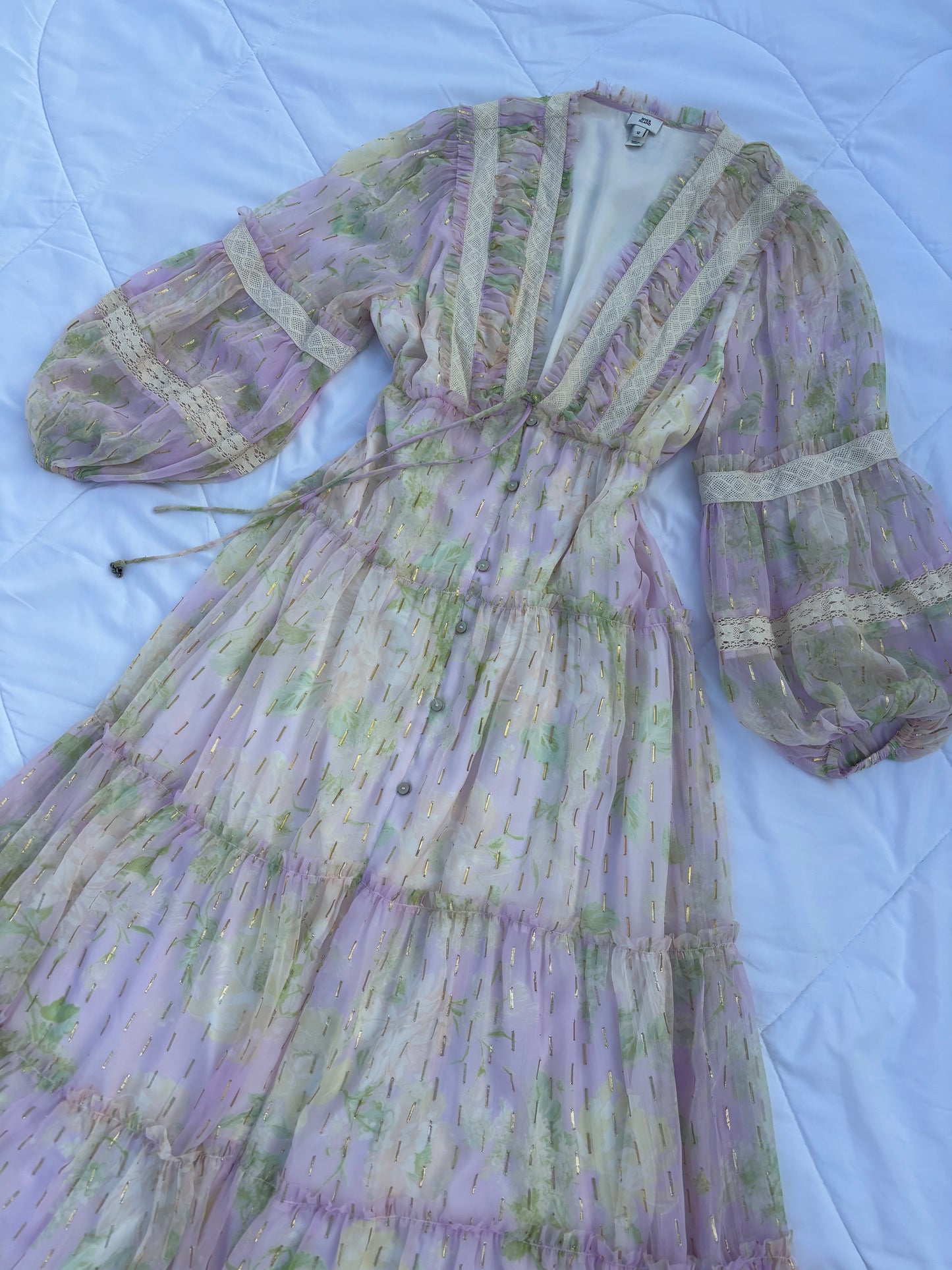 Pastel ombre chiffon dress